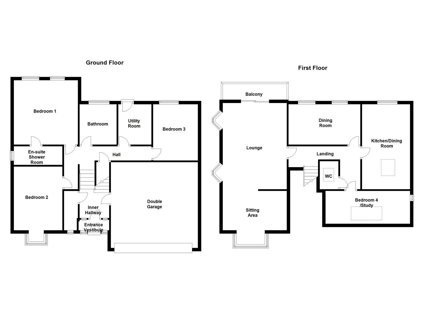 4, The Highlands, Ossett floorplan