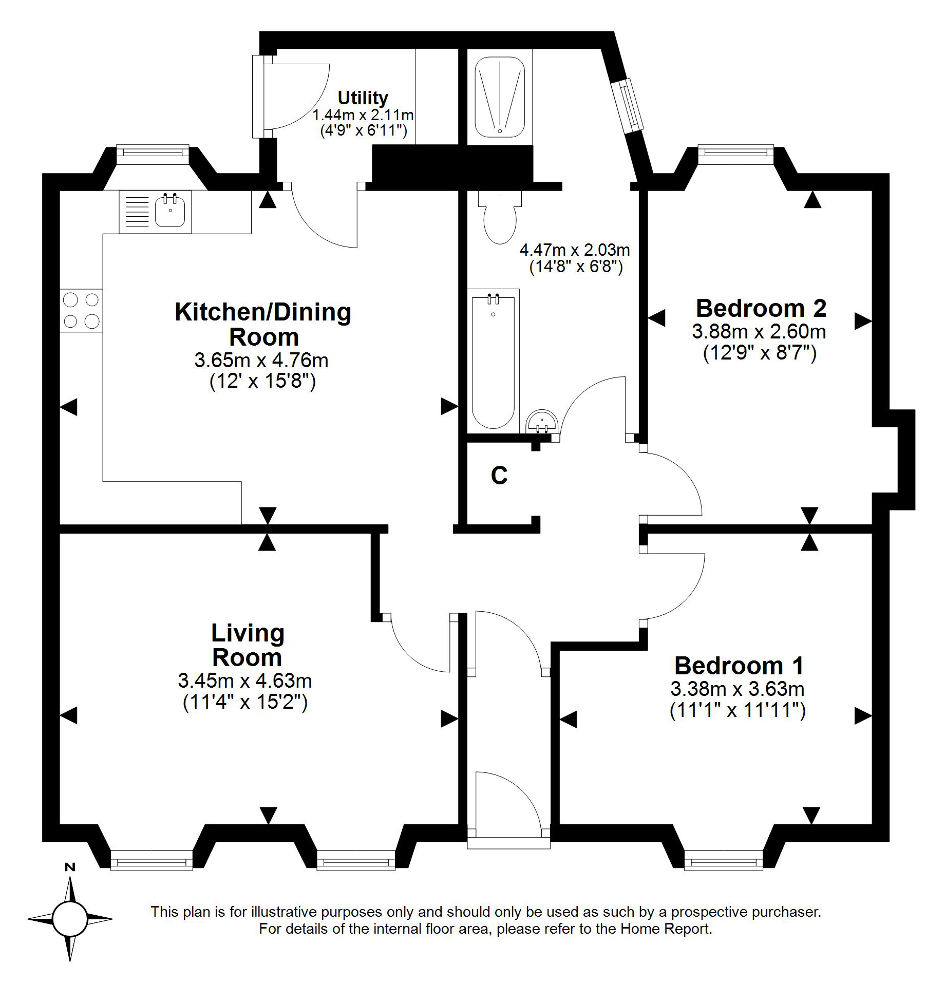 70, High Street, Loanhead floorplan