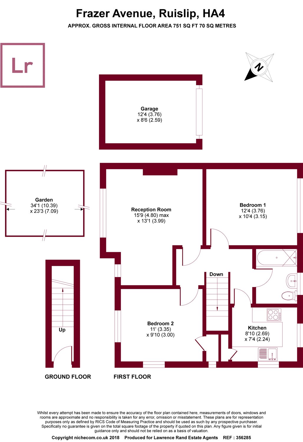 2 Bedrooms Maisonette to rent in Frazer Avenue, Ruislip, Middlesex HA4