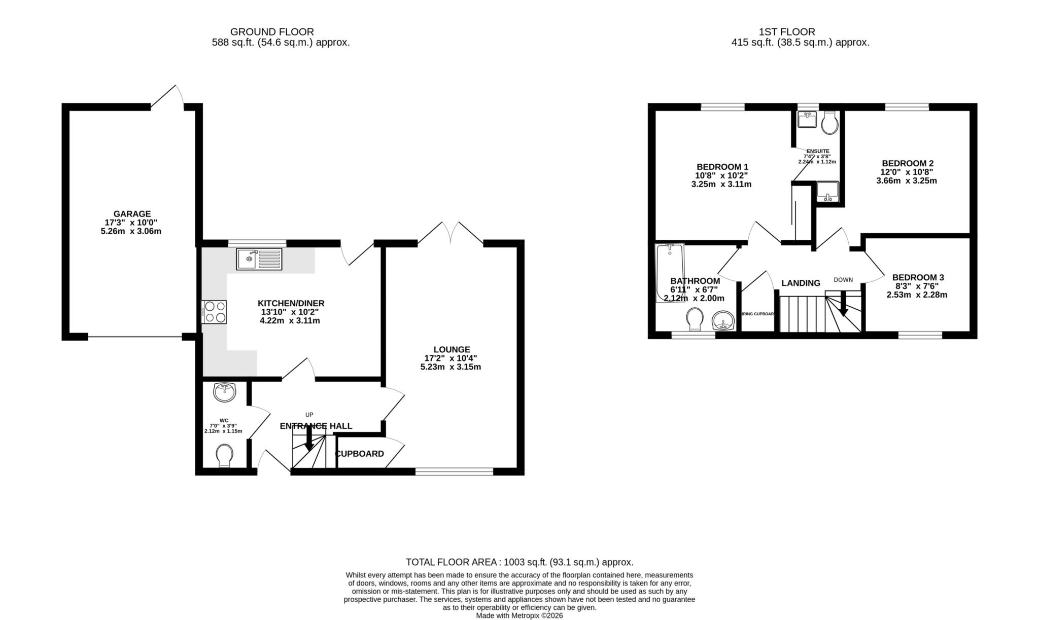 25, Lakeland Close, Norwich floorplan