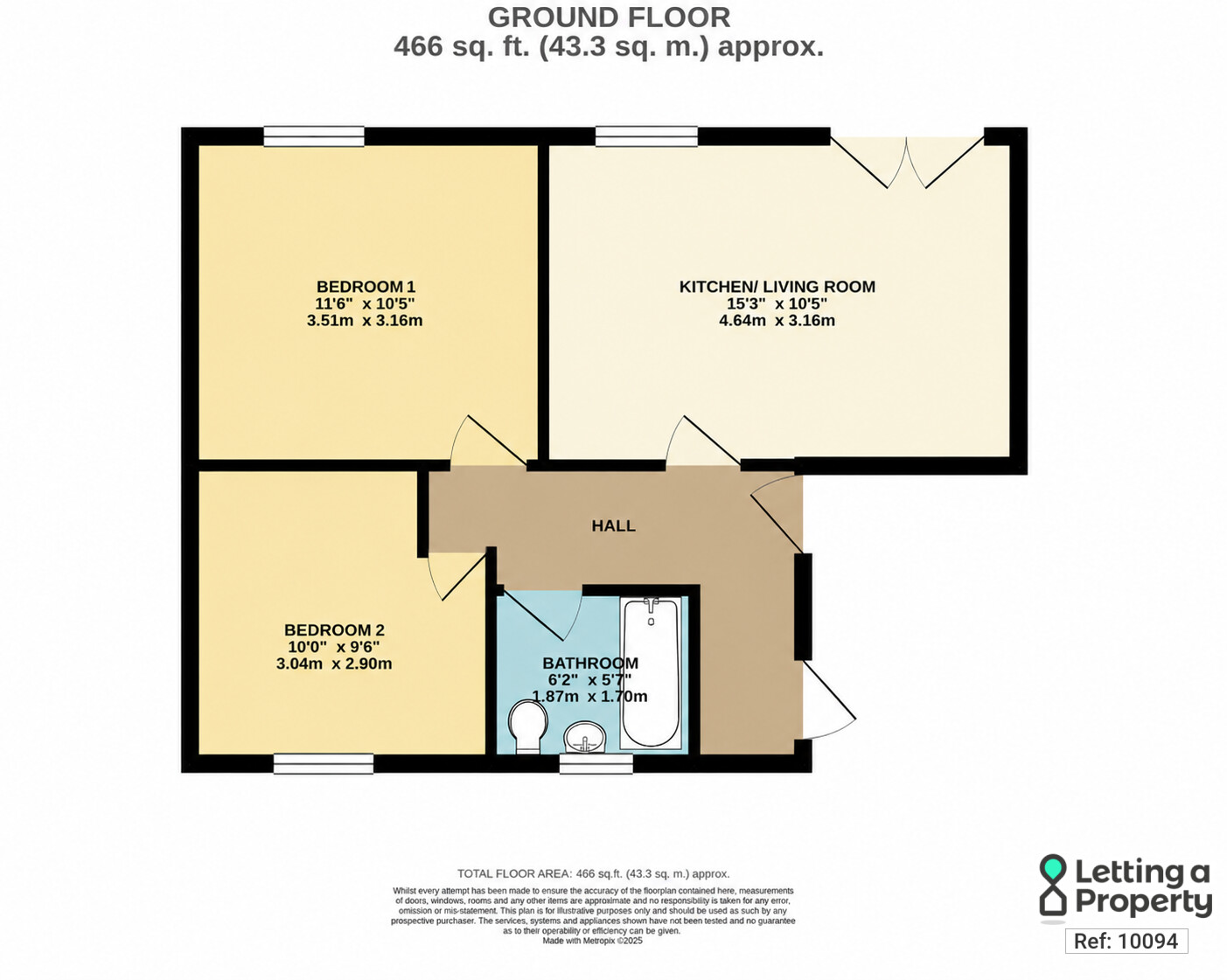 63, Greenfield Avenue, Northampton floorplan
