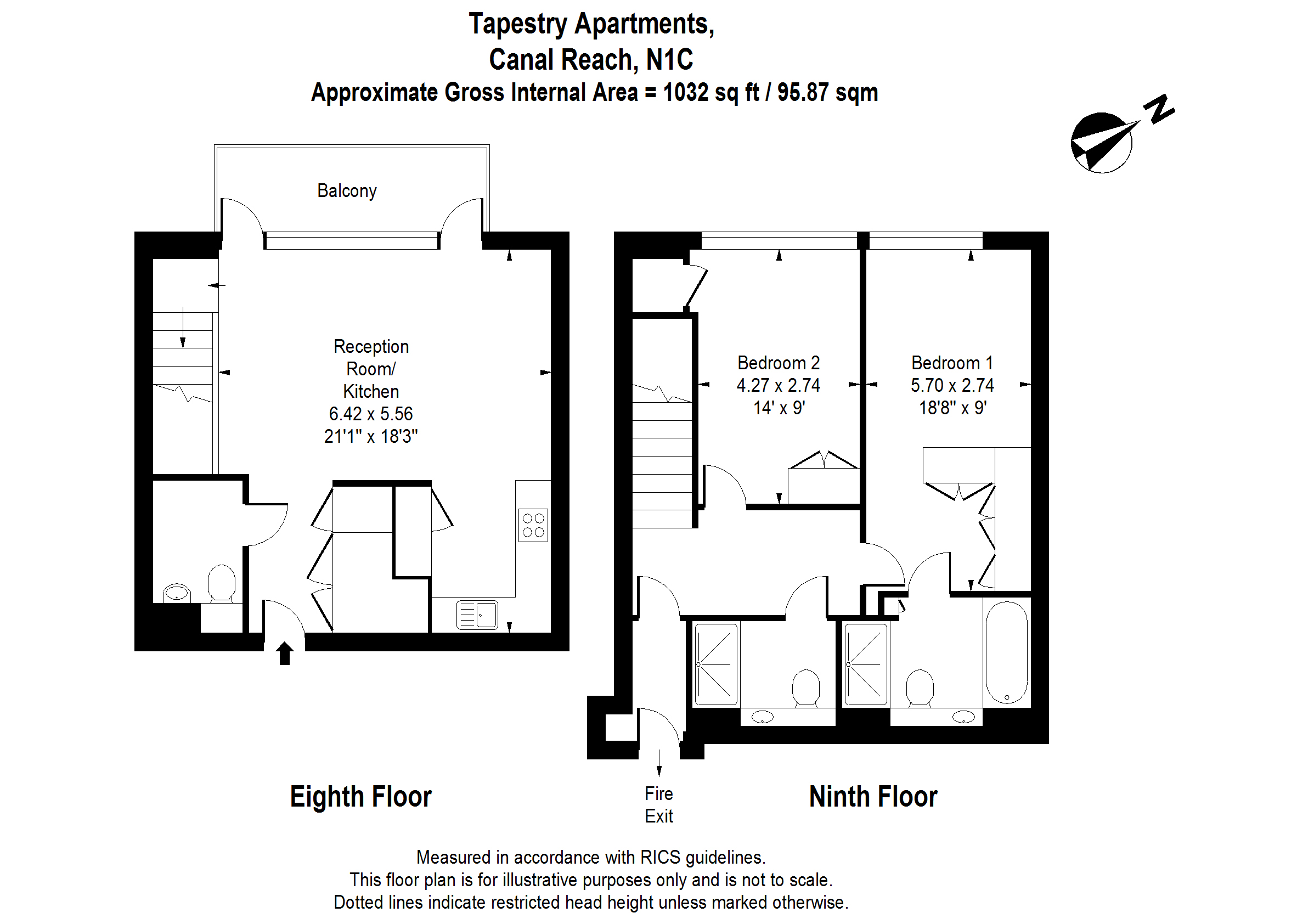 2 Bedrooms Flat to rent in Canal Reach, Kings Cross N1C