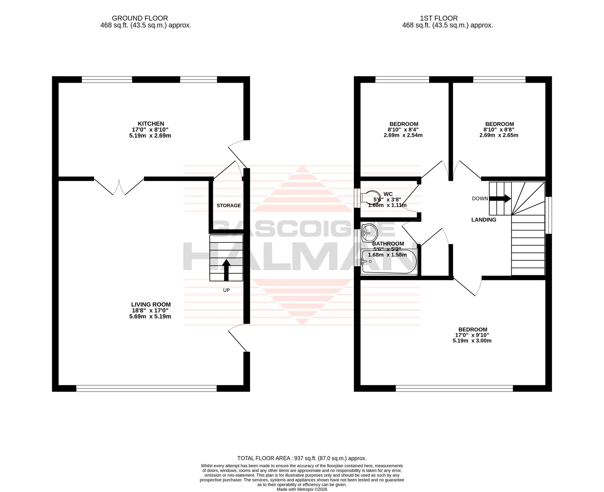 65 South Grove, Sale floorplan