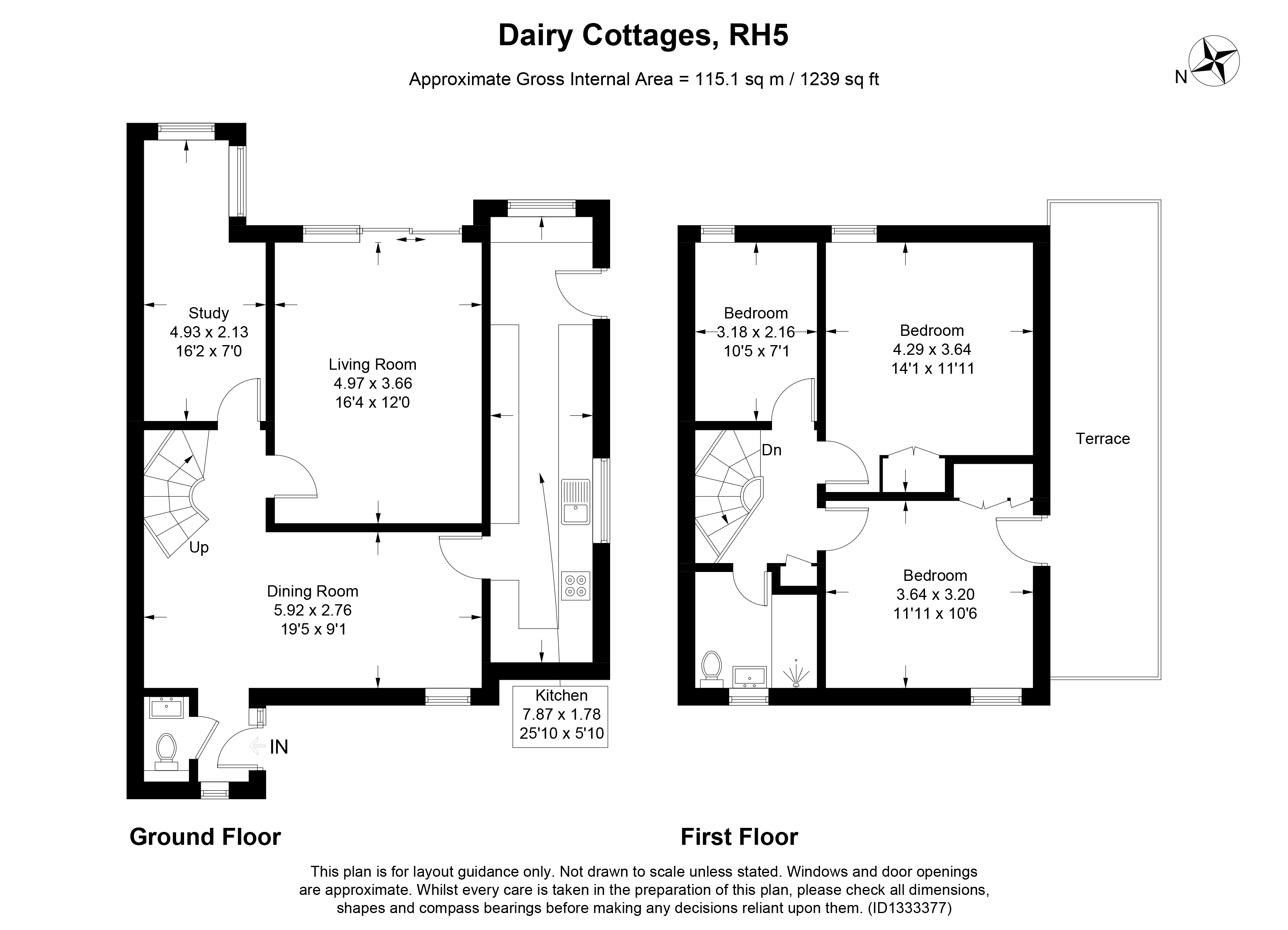 1 Dairy Cottages, Ranmore Common Road, Dorking floorplan