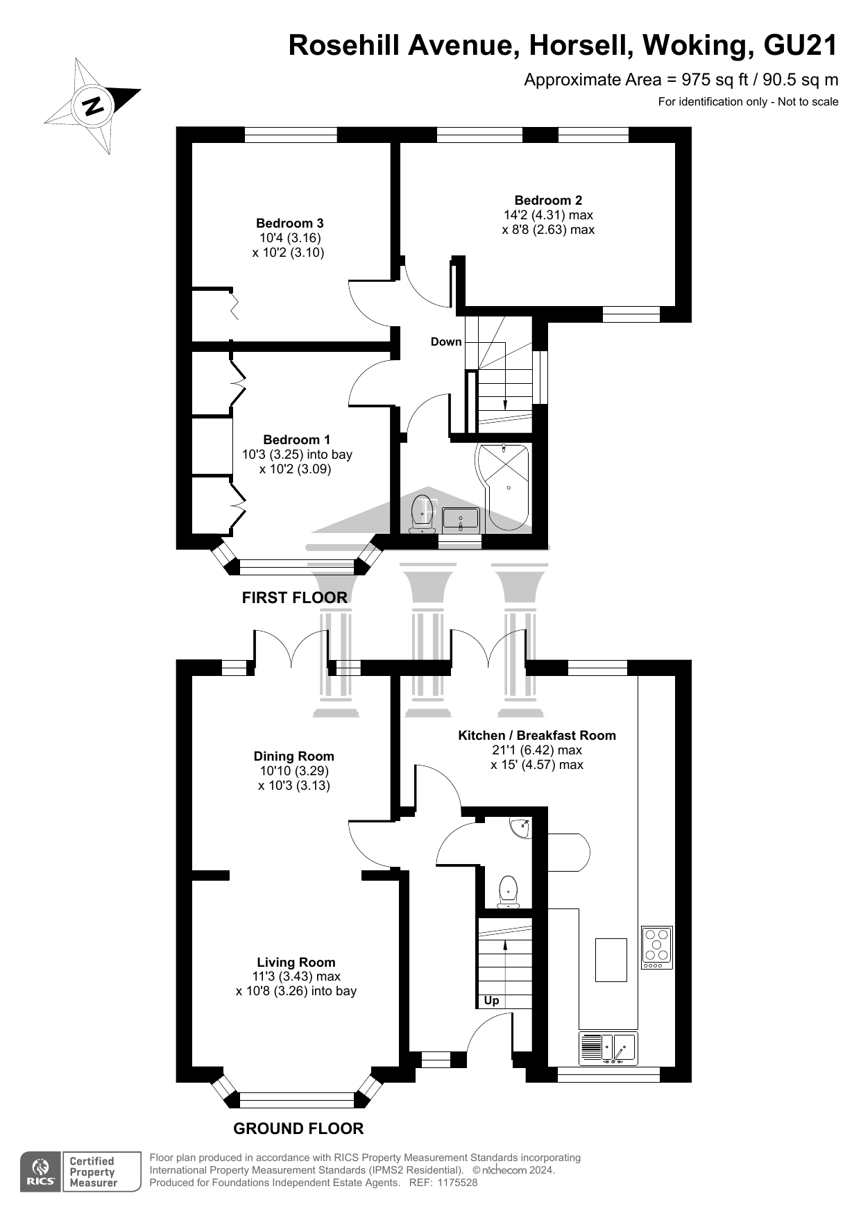 43 Rosehill Avenue, Horsell, Woking floorplan