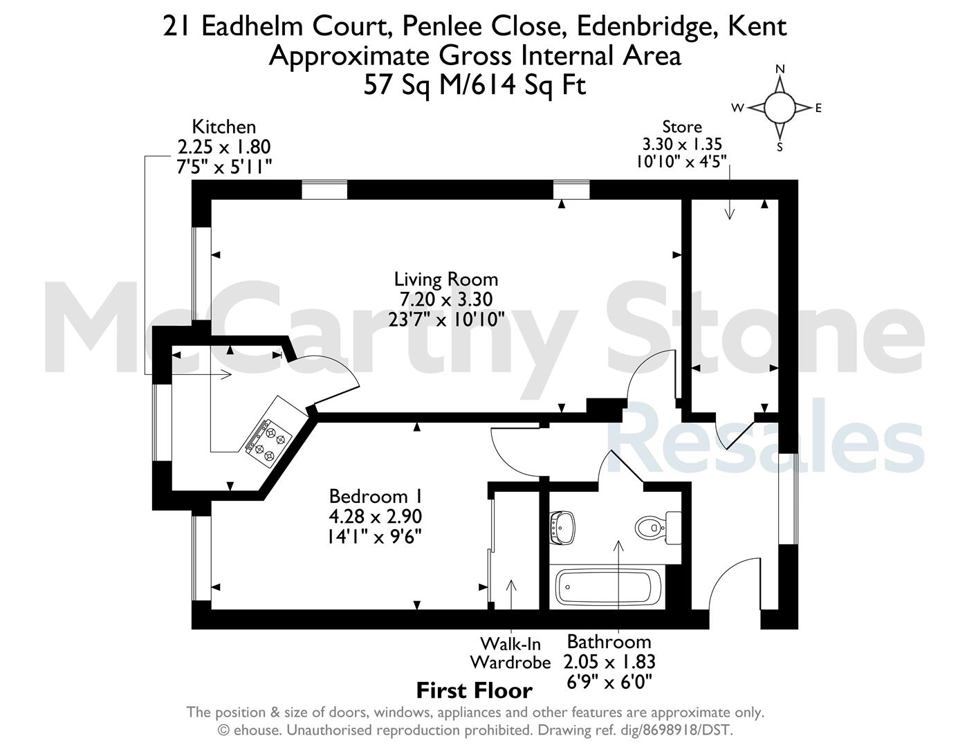 21 Eadhelm Court, Penlee Close, Edenbridge floorplan