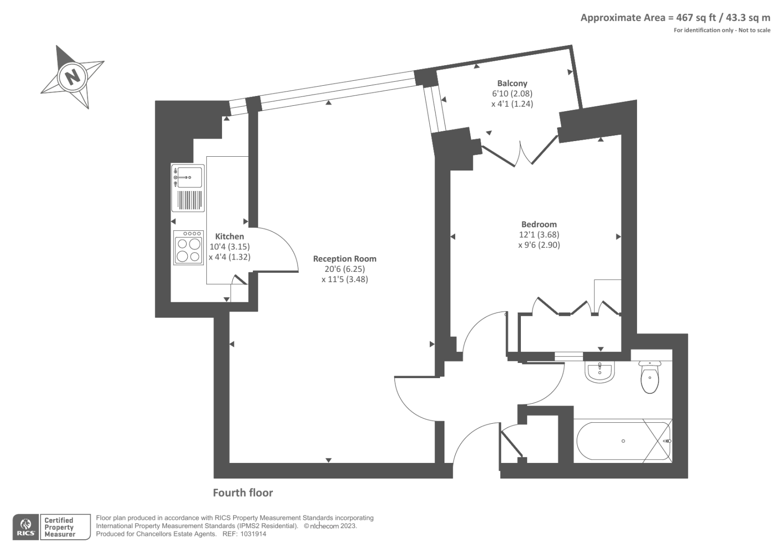 Flat 81 Oslo Court,, Prince Albert Road, London floorplan
