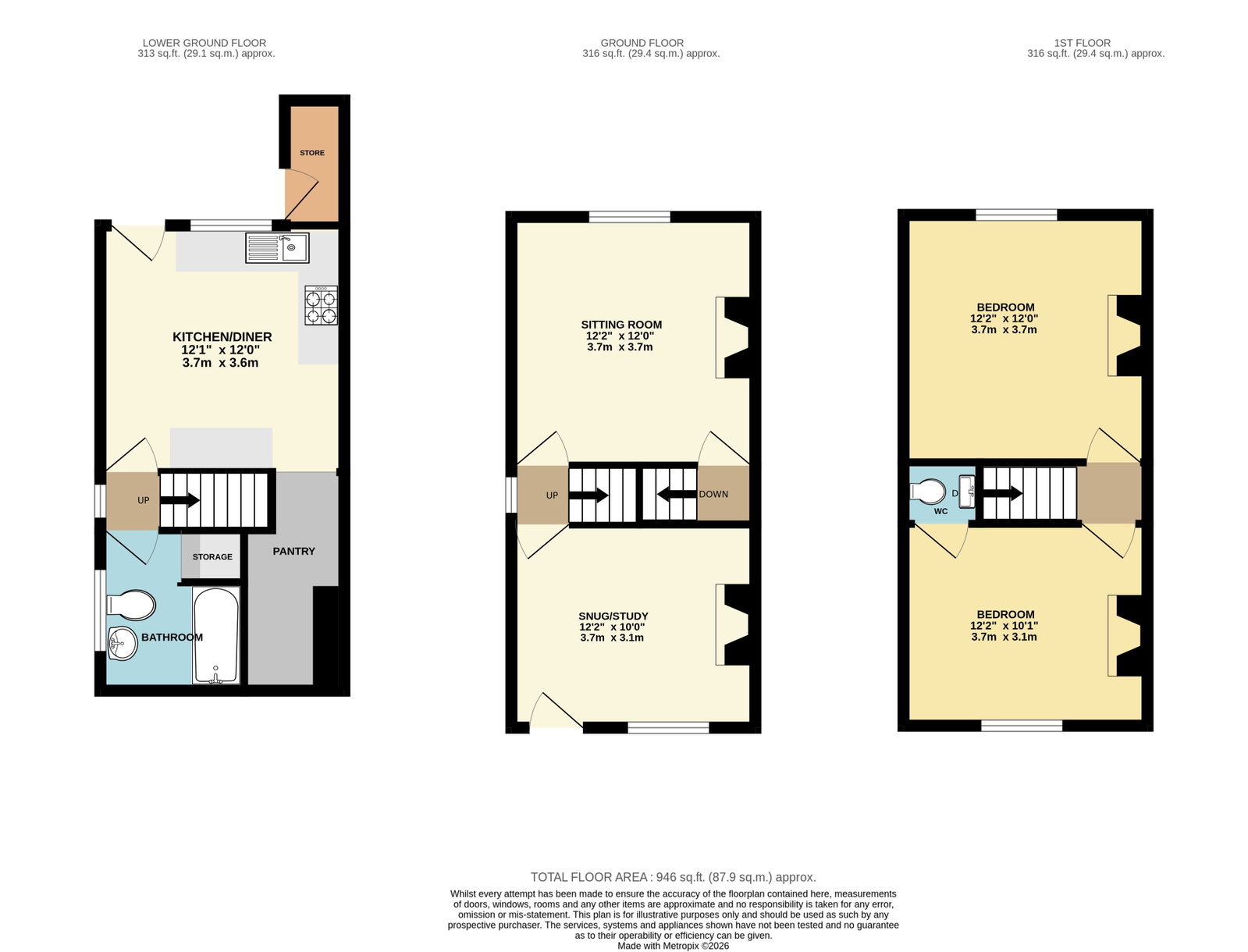 14, Belmont Road, Malvern floorplan