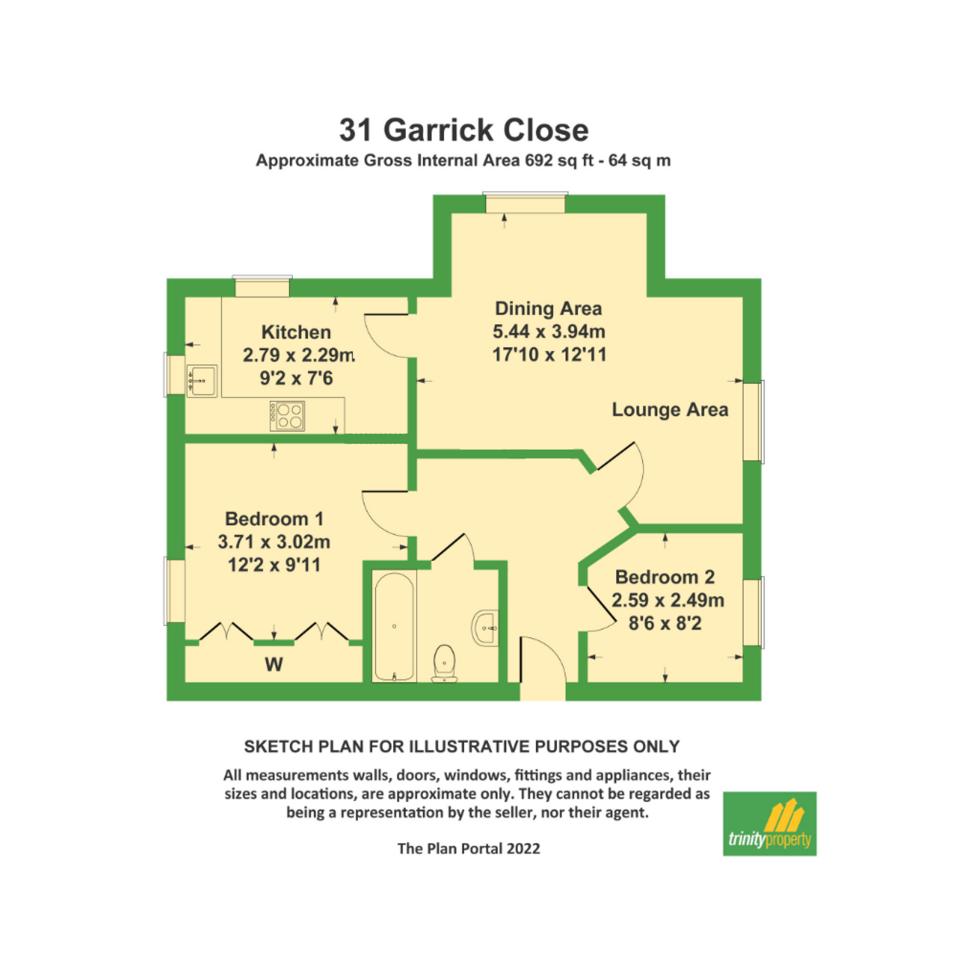 31, Garrick Close, Dudley floorplan