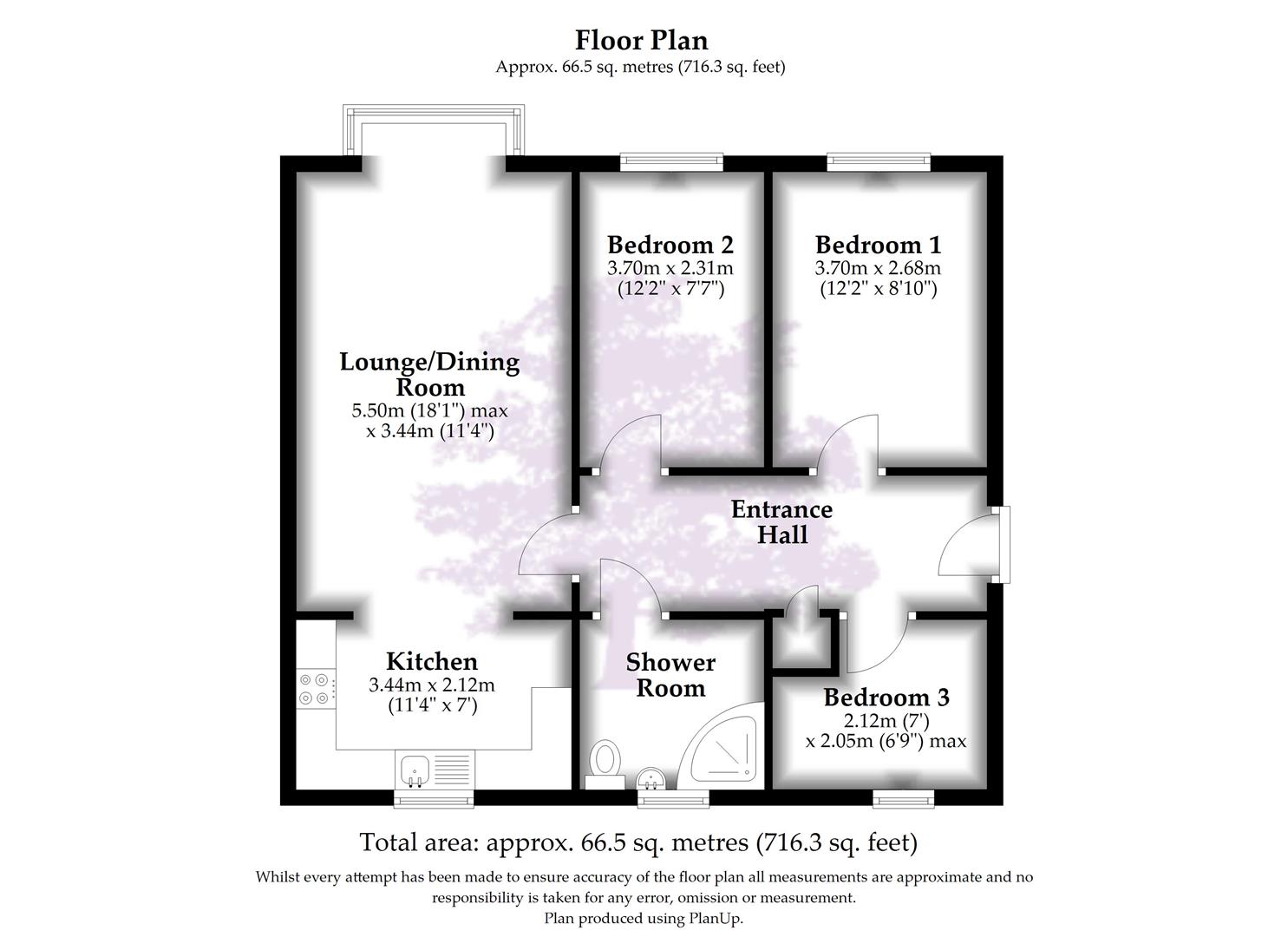 Excellent Retirement Apartment in Henleaze Bristol floorplan