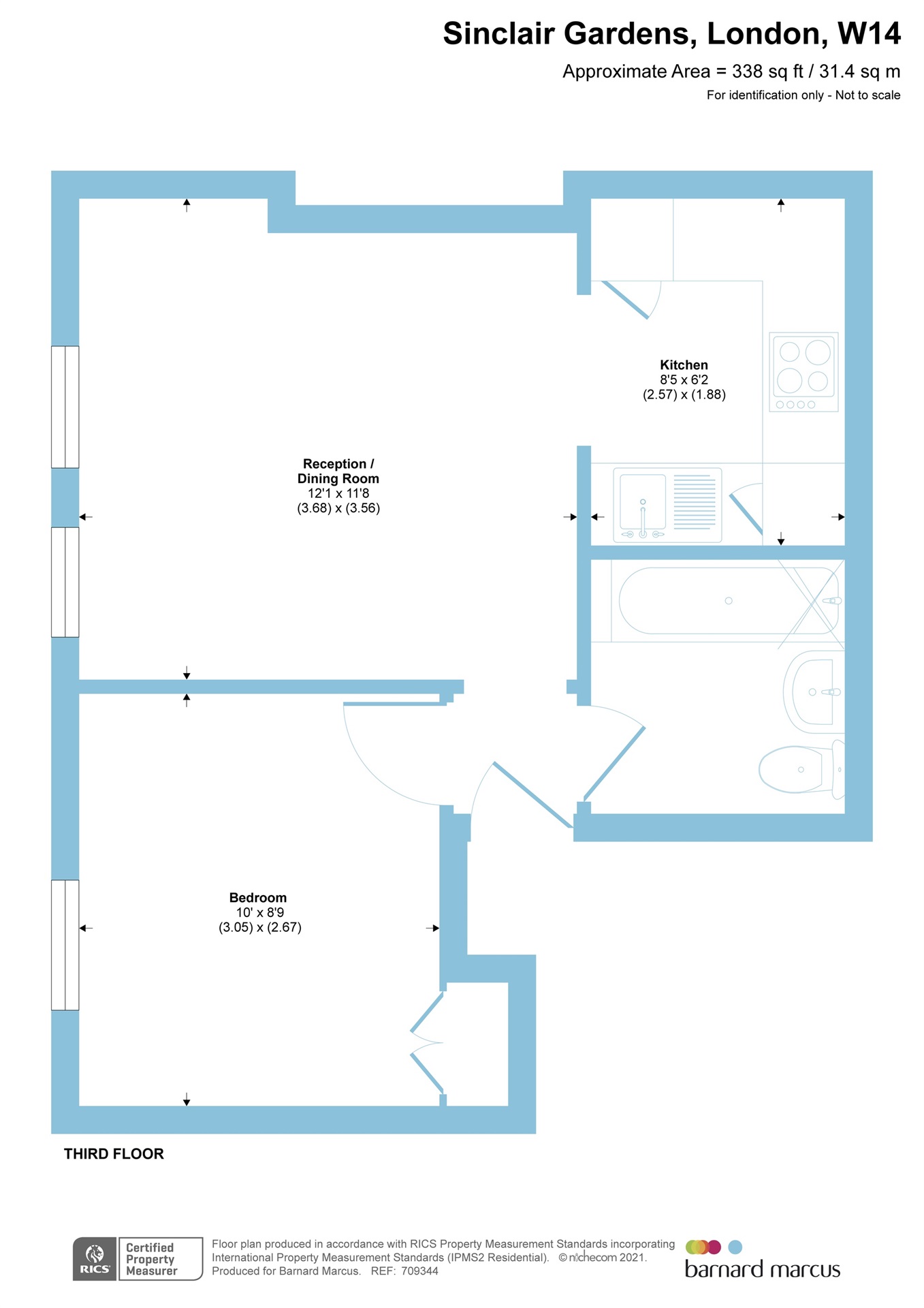 Sinclair Gardens, London W14, 1 bedroom flat for sale 58281561 PrimeLocation