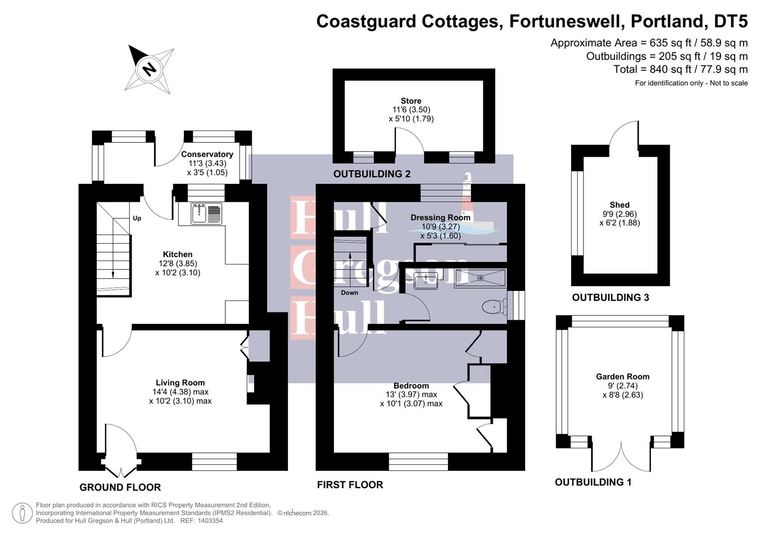 1, Coastguard Cottages, Portland floorplan
