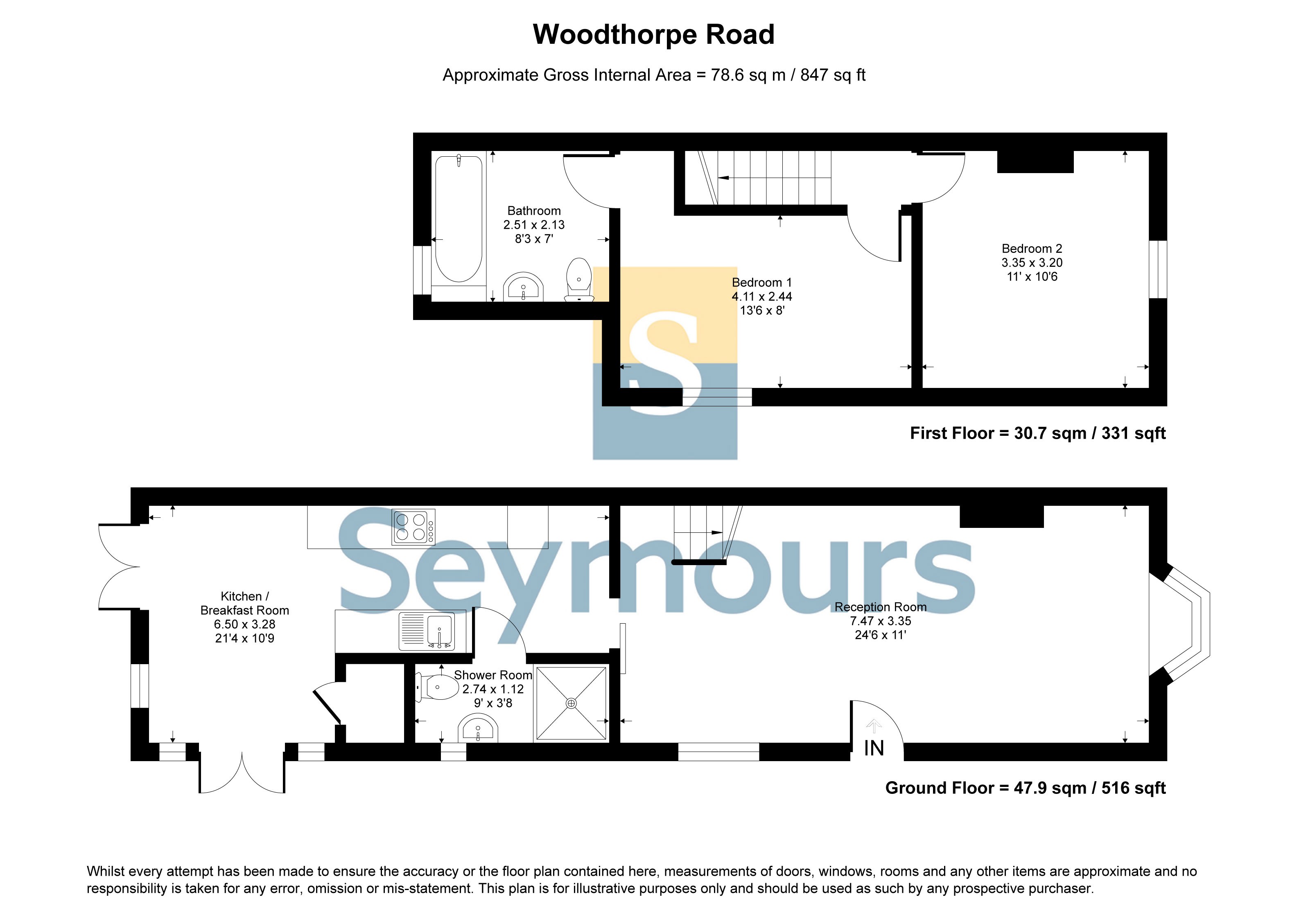 172, Woodthorpe Road, Ashford floorplan