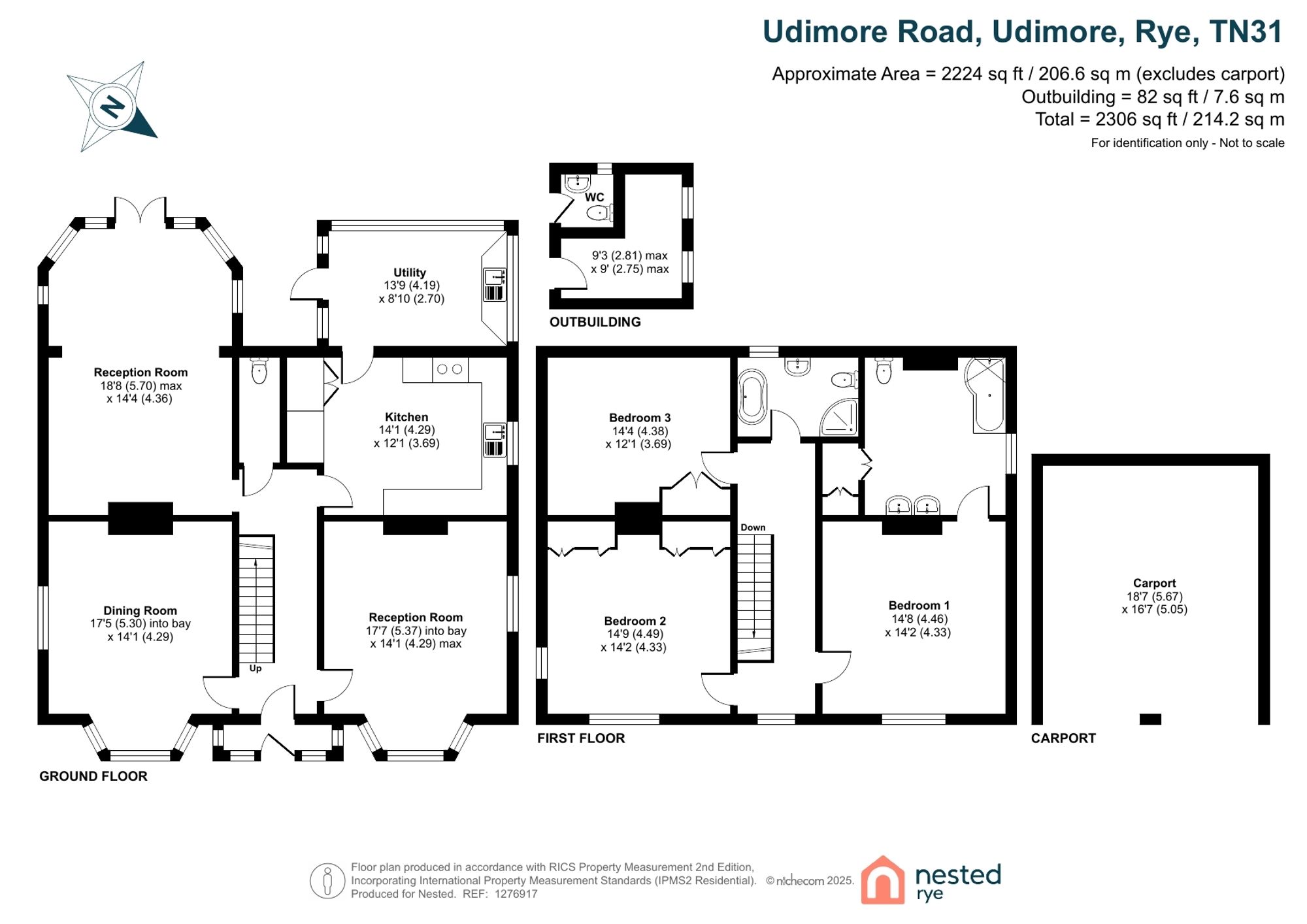 Oakfield Udimore Road, Rye floorplan