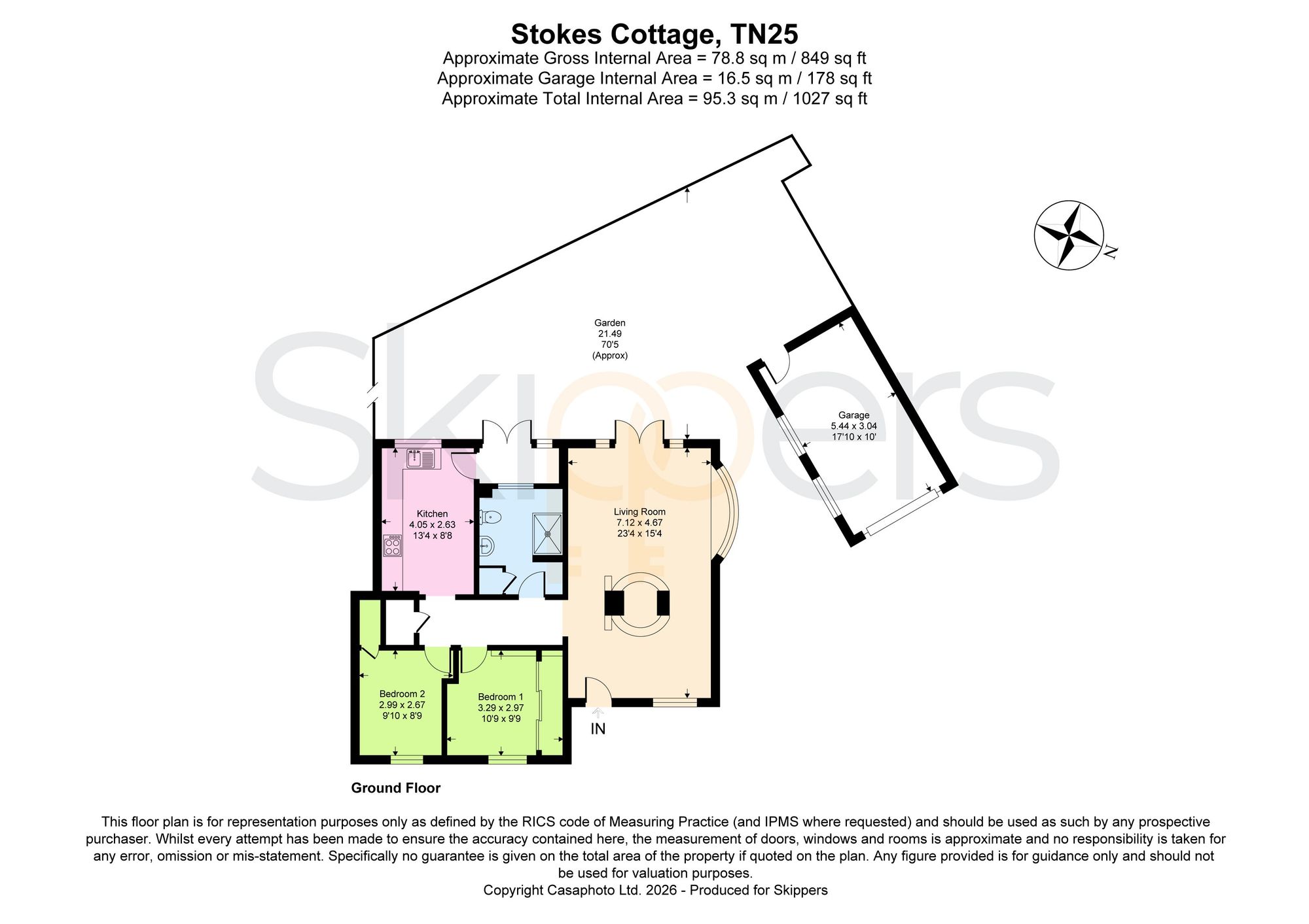 Stokes Cottage Bank Road, Ashford floorplan