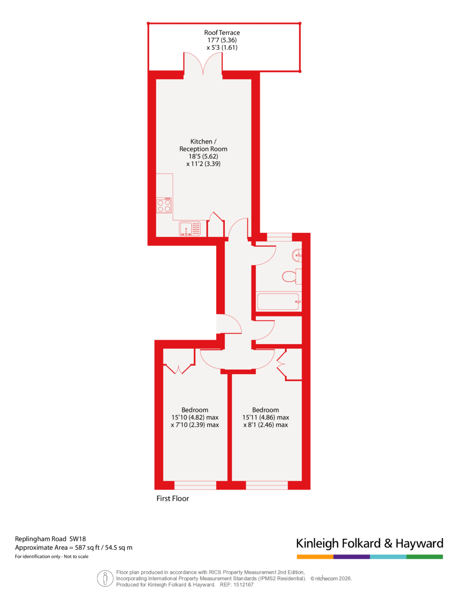 Flat 4, 77, Replingham Road, London floorplan
