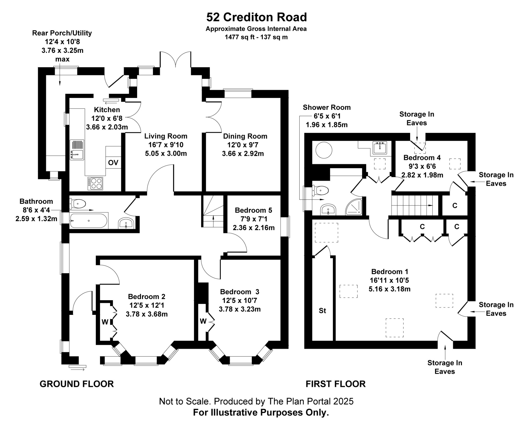 52, Crediton Road, Okehampton floorplan