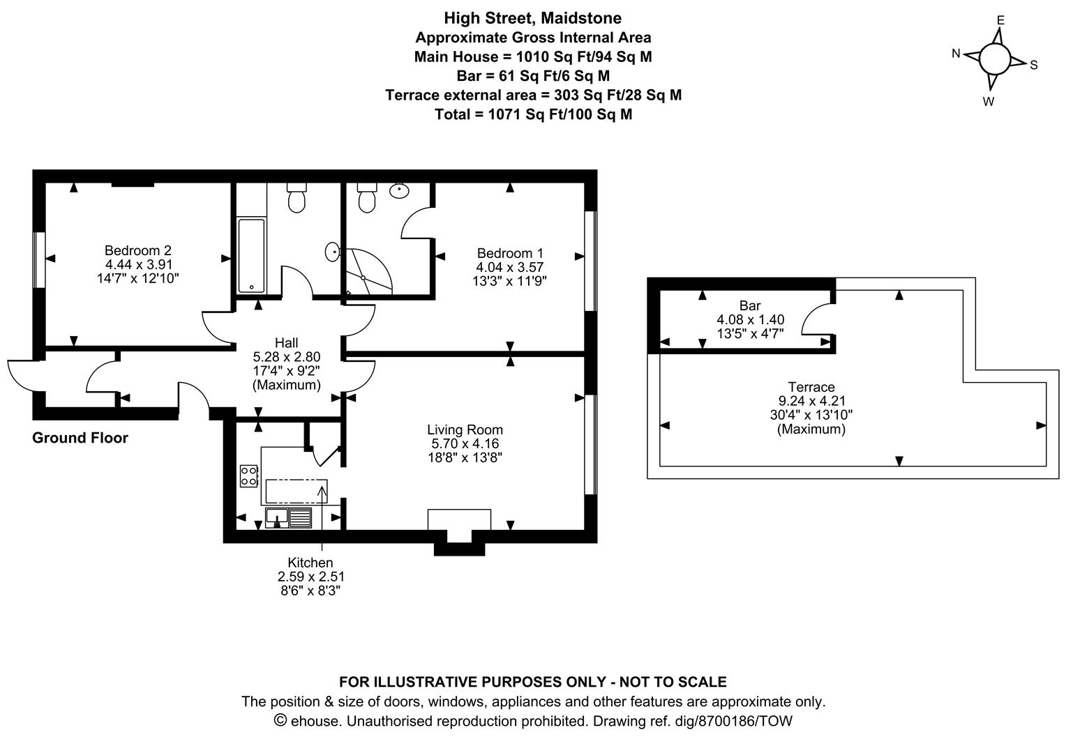 Flat 4, 16, High Street, Maidstone floorplan