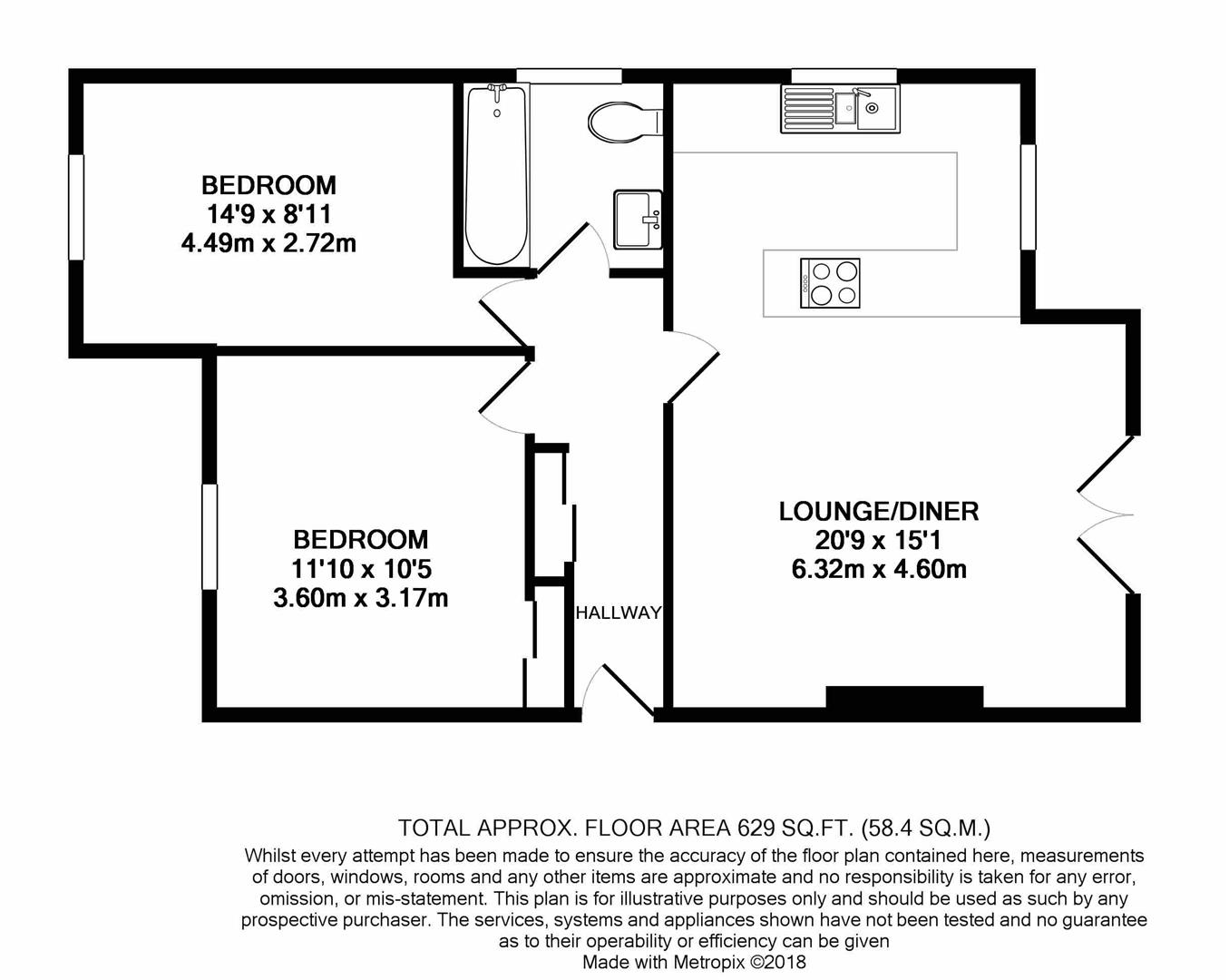 2 Bedrooms Flat to rent in Princes Court, Hawthorn Avenue, Eccles, Manchester M30