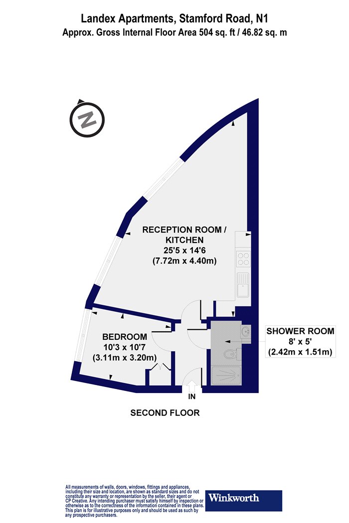 Flat 4, Landex Apartments 30-36,, Stamford Road, London floorplan