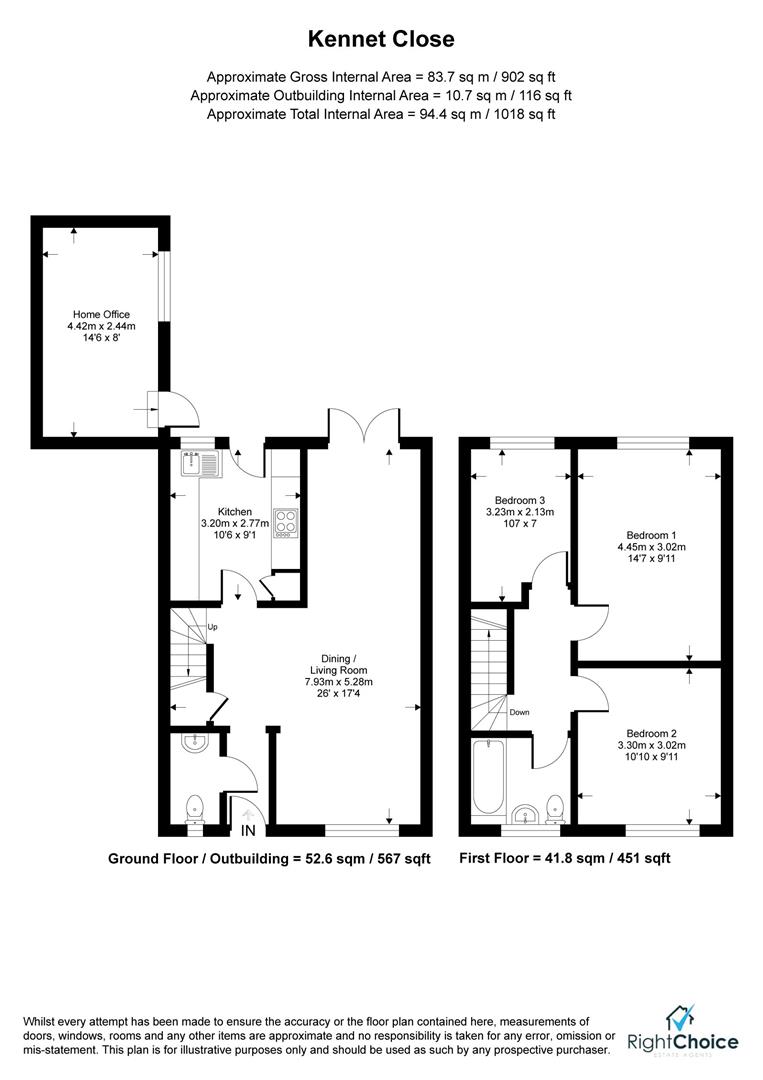 11, Kennet Close, Basingstoke floorplan