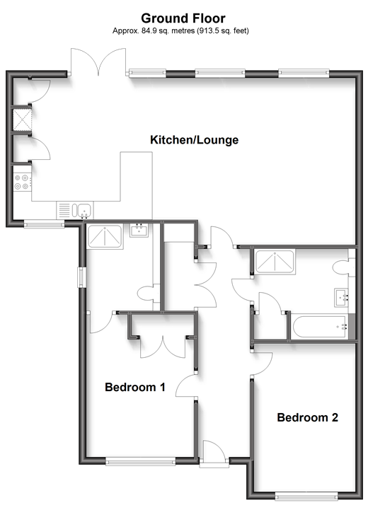 Hurricane Way, Terlingham Gardens, Hawkinge, Kent CT18, 2 bedroom semi