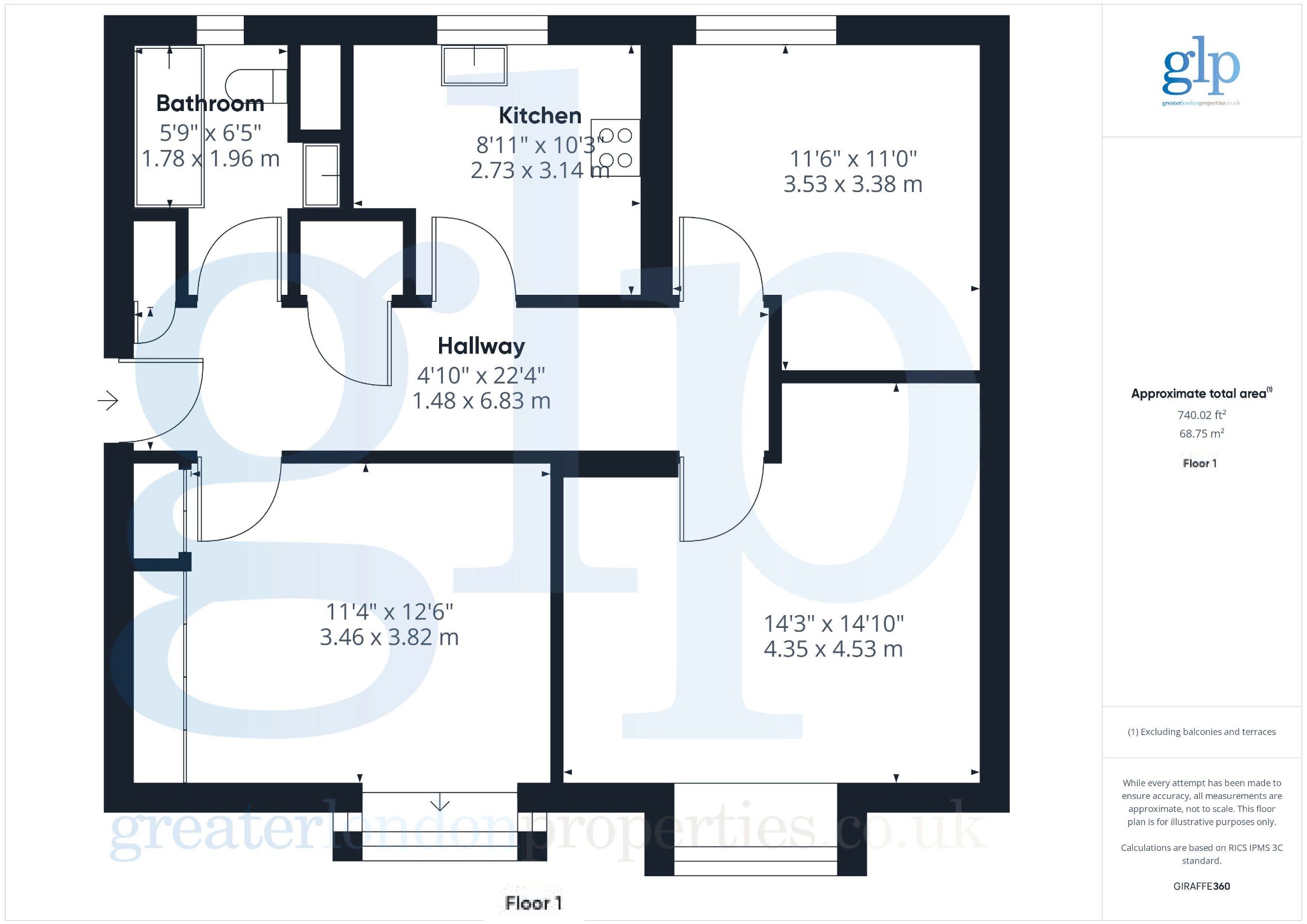 18, Ridgmount Street, London floorplan