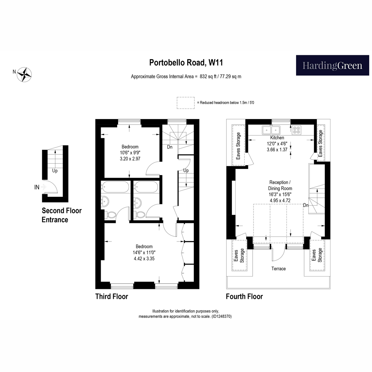 Flat 3, 168, Portobello Road, London floorplan