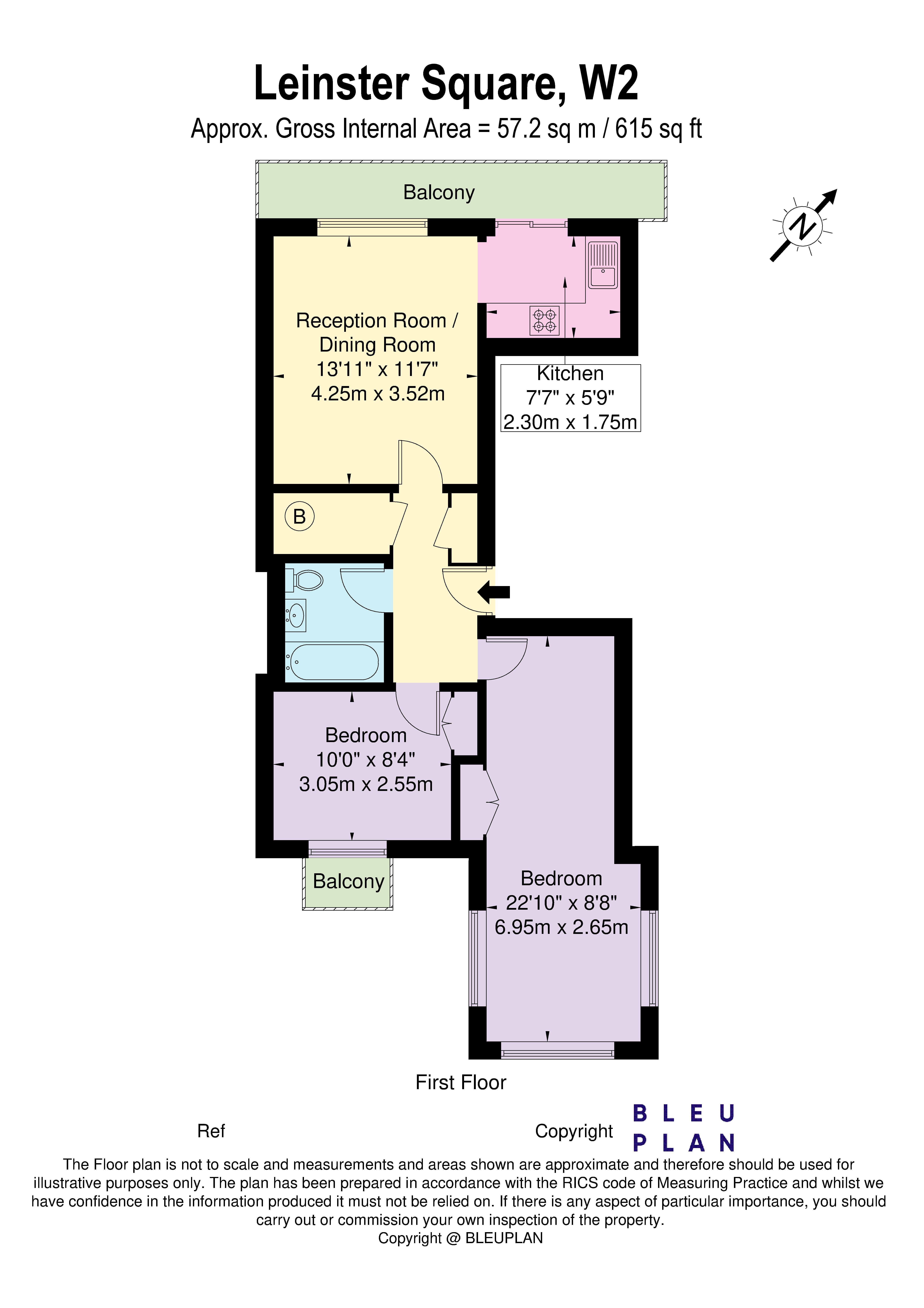 Leinster Square, London W2, 2 bedroom flat for sale 61826031