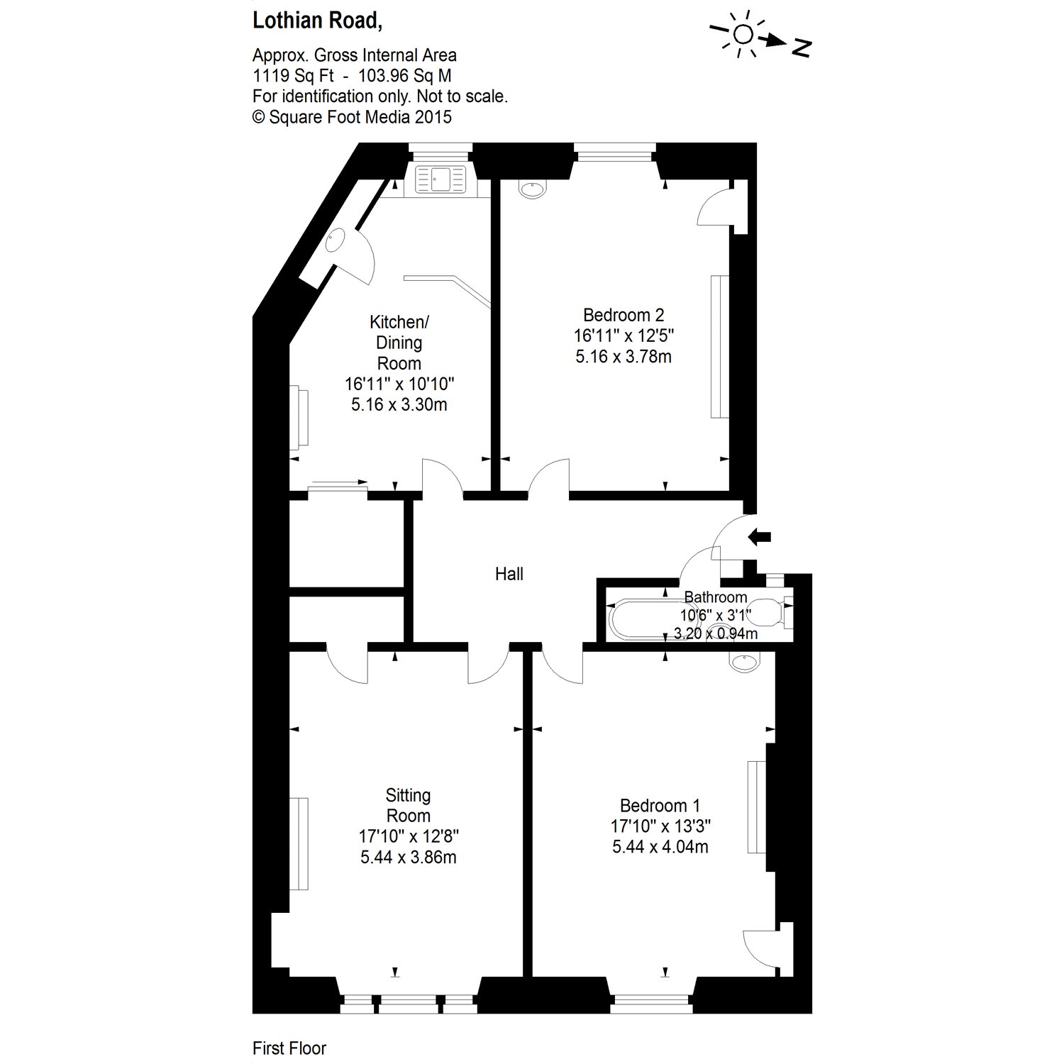 2 Bedrooms Flat for sale in 1F2, Lothian Road, West End, Edinburgh EH3