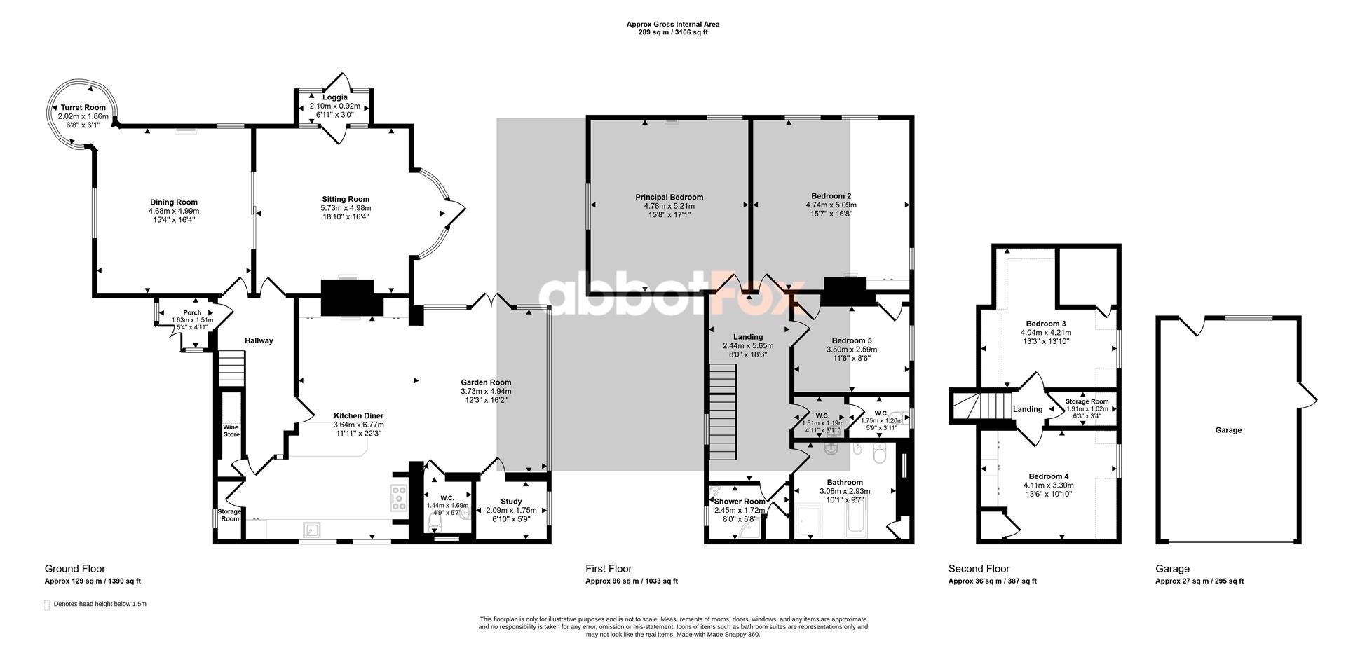 Turret House, 97, Mundesley Road, North Walsham floorplan
