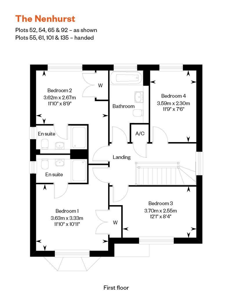 Plot 144, Nenhurst, Great Bentley floorplan