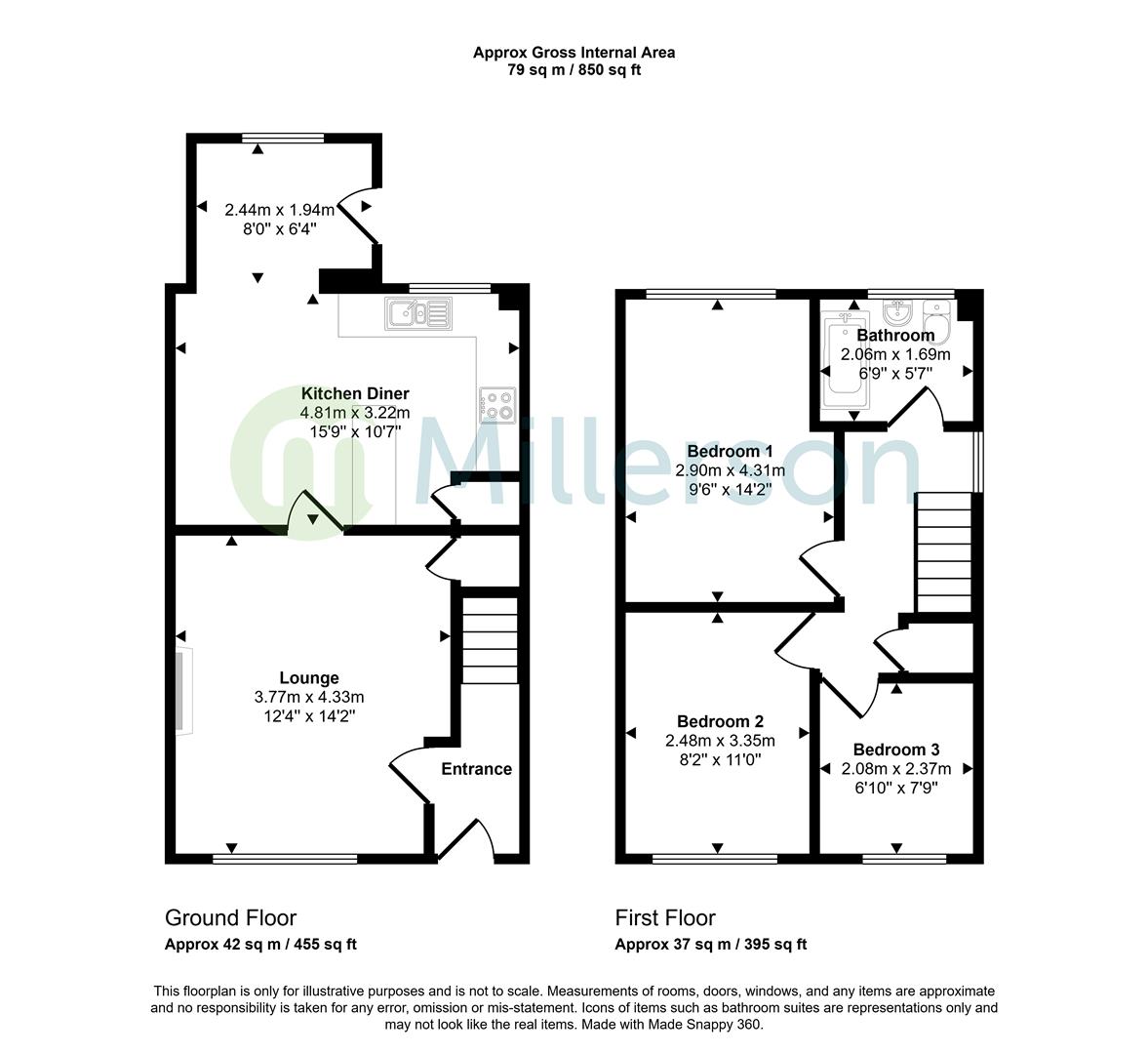 2, Old Roselyon Road, Par floorplan