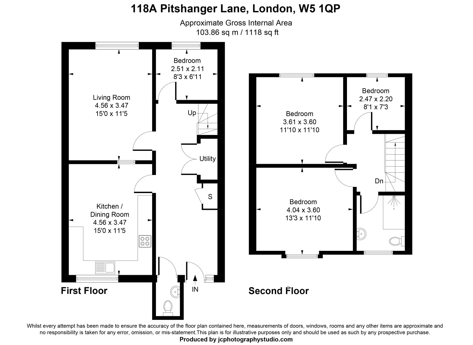 118A, Pitshanger Lane, London floorplan