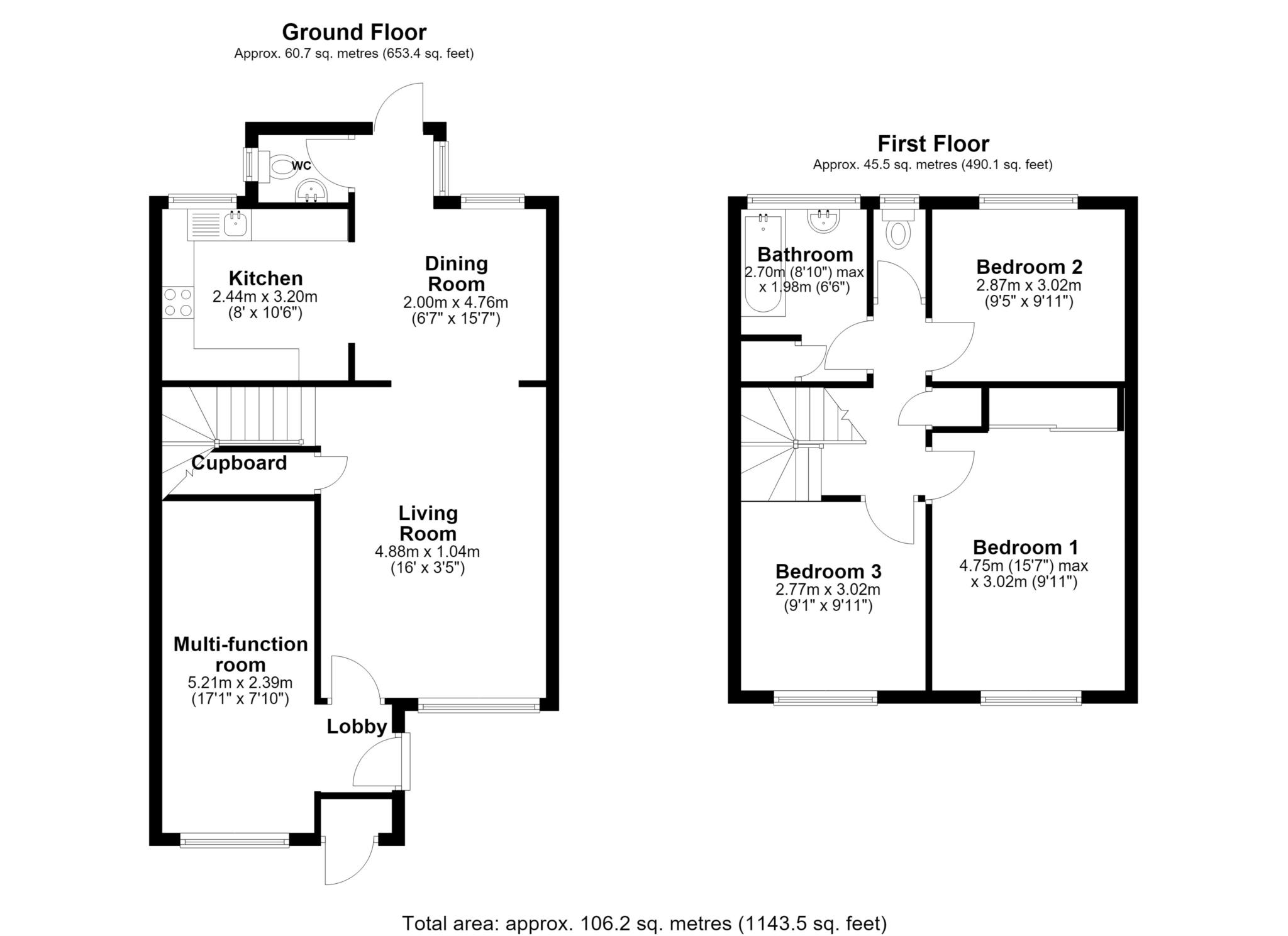 85, Queensway, Reading floorplan