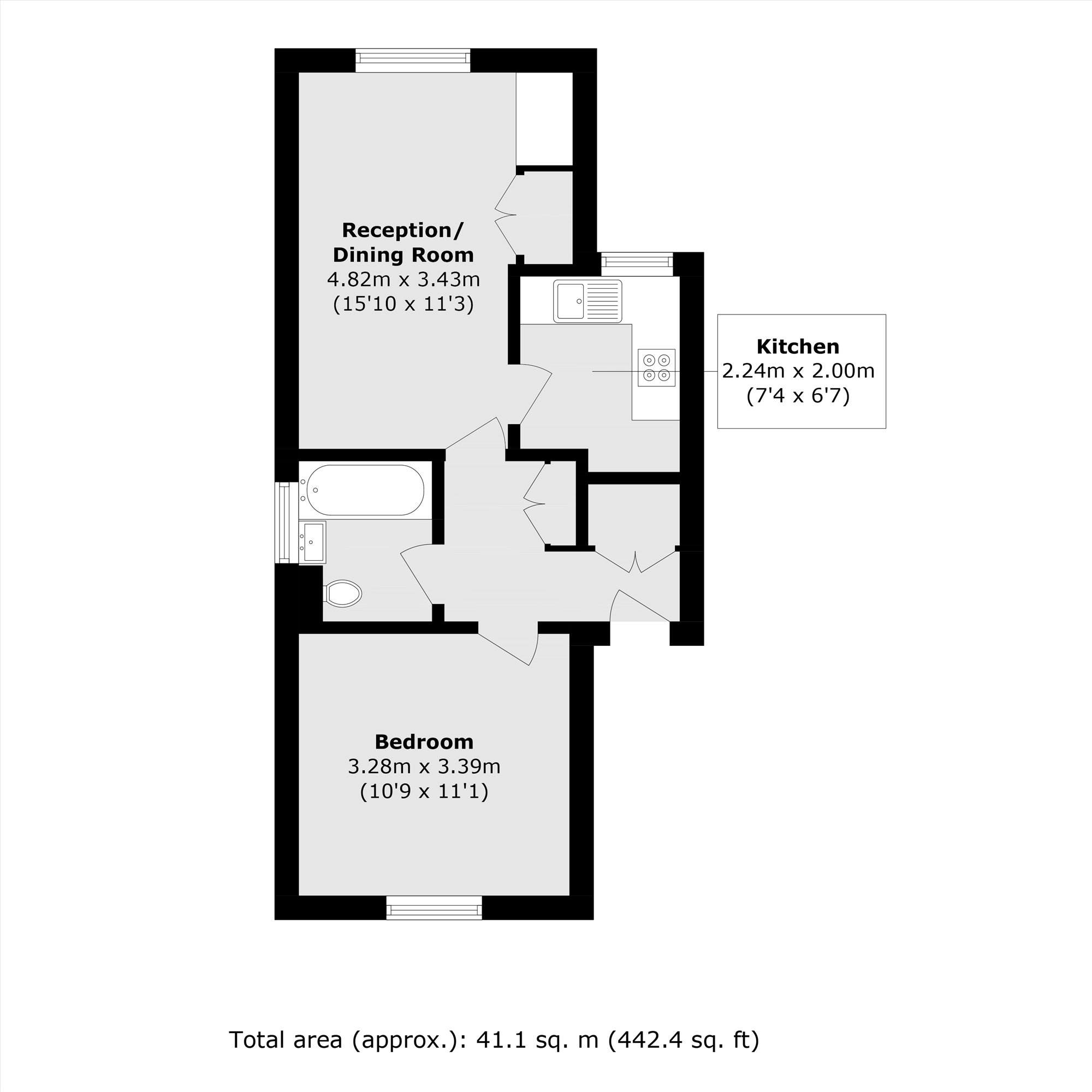 Flat 14, Lynfield Court, 161, Devonshire Road, London floorplan