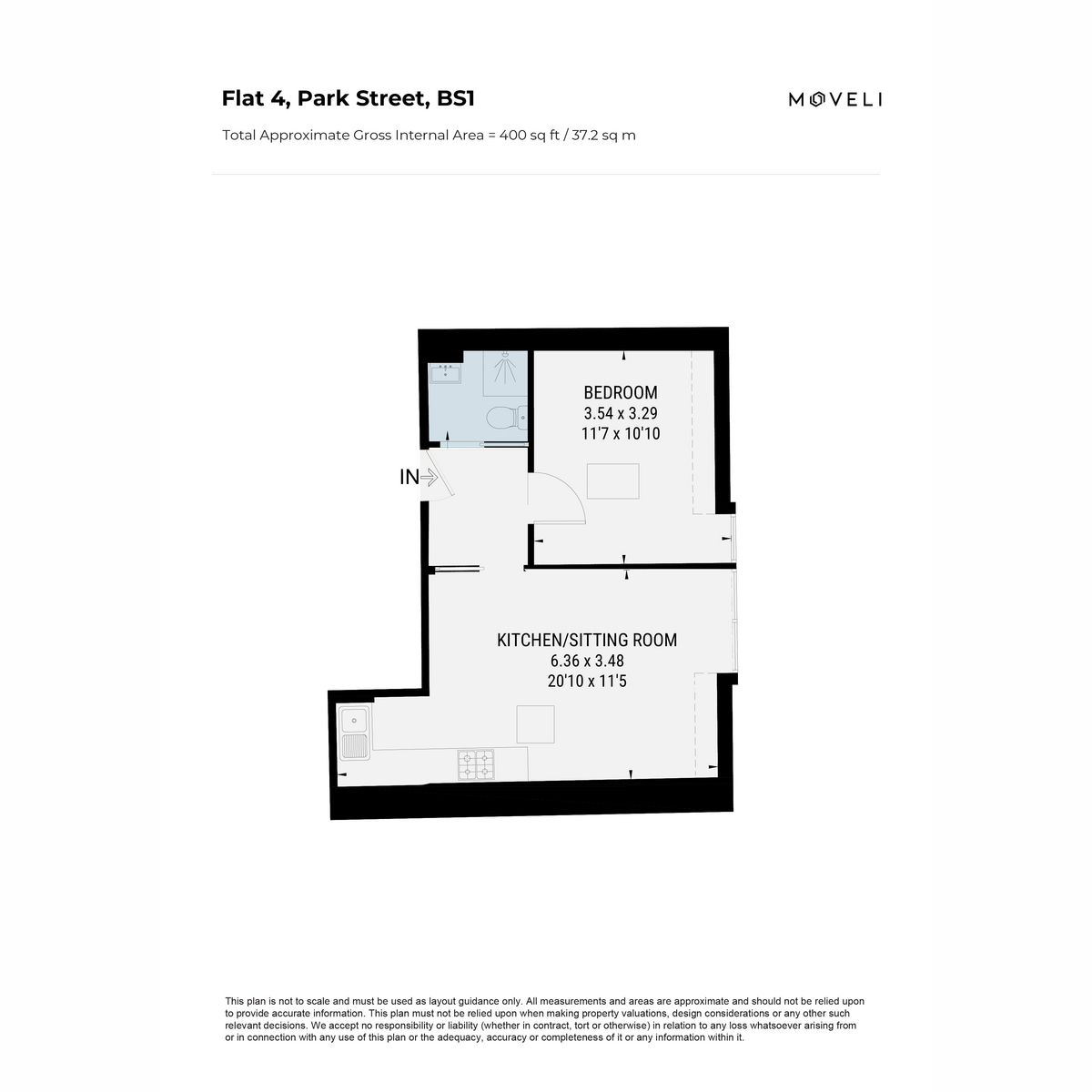 Flat Flat 4, 80a, Park Street, Bristol floorplan