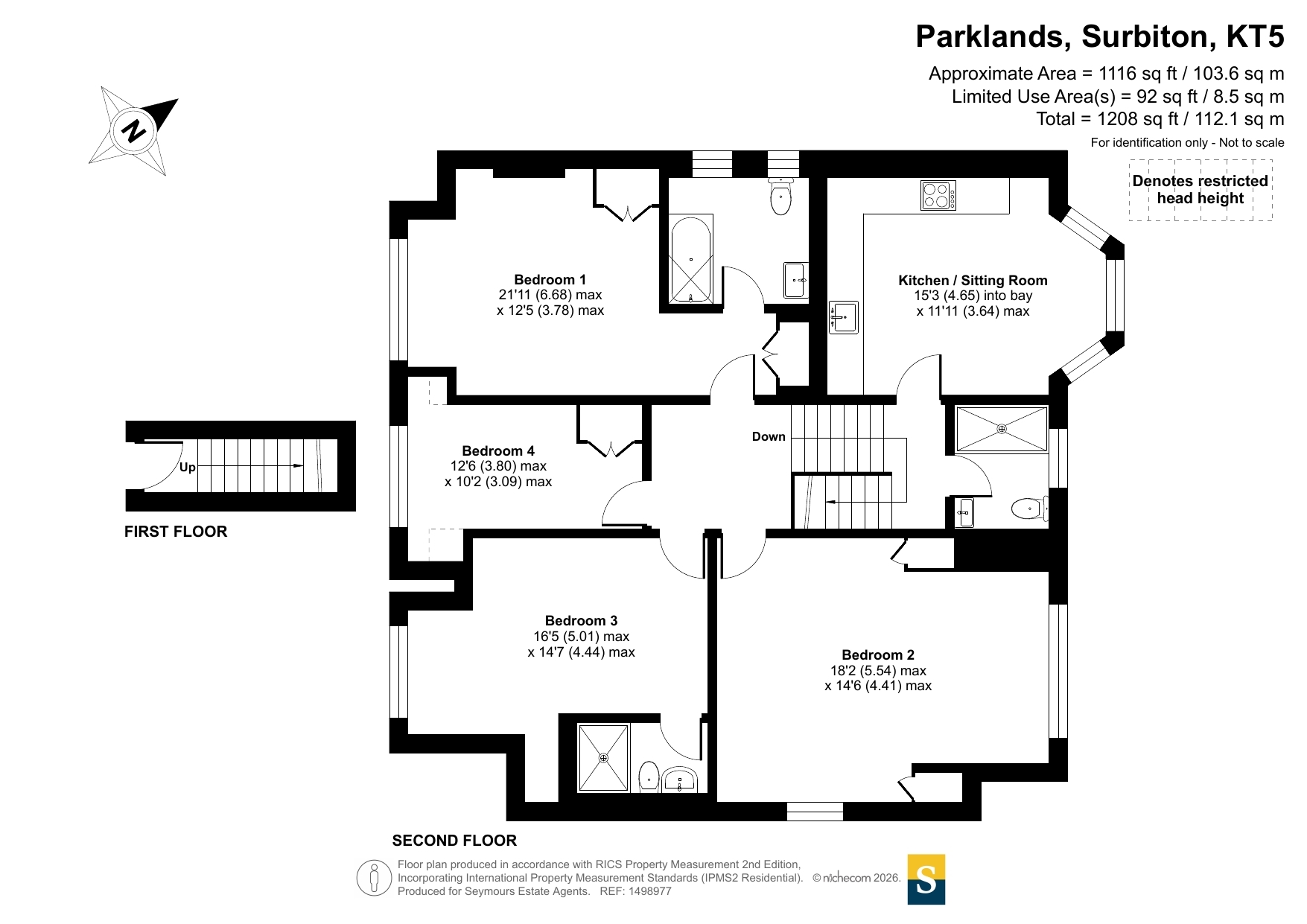 Flat 7, 5, Parklands, Surbiton floorplan