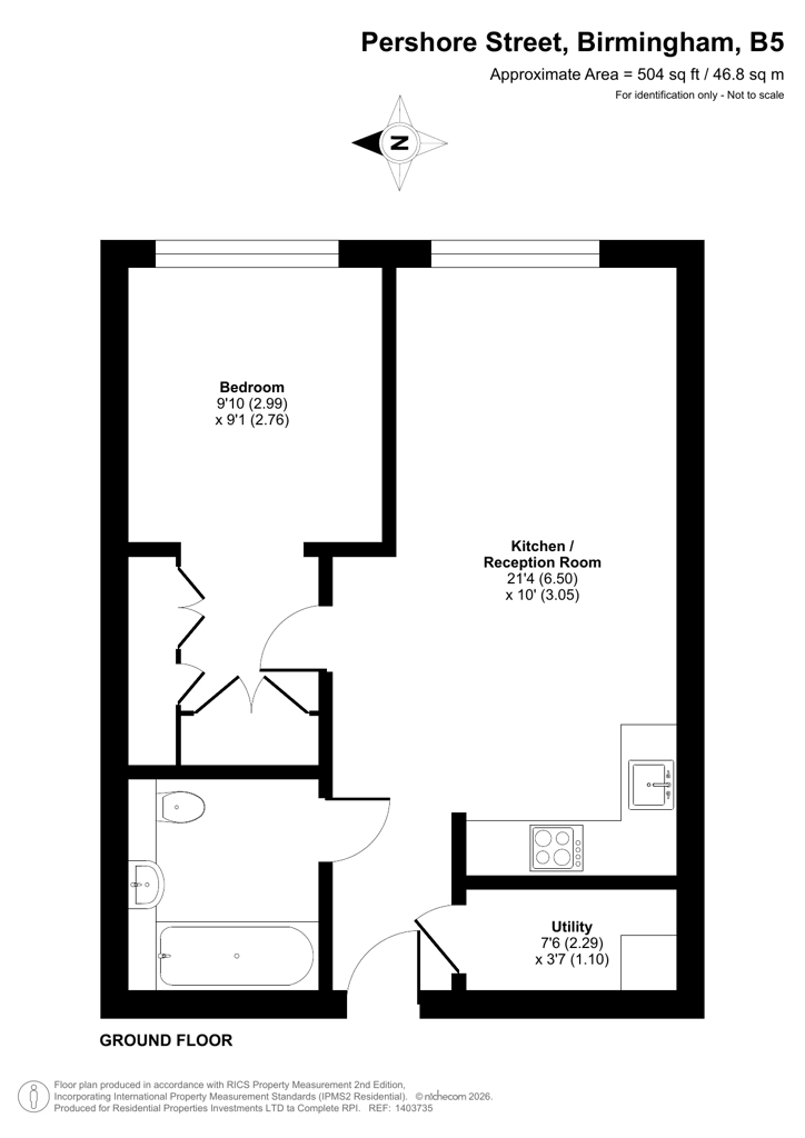 805 East Timber Yard, 118, Pershore Street, Birmingham floorplan