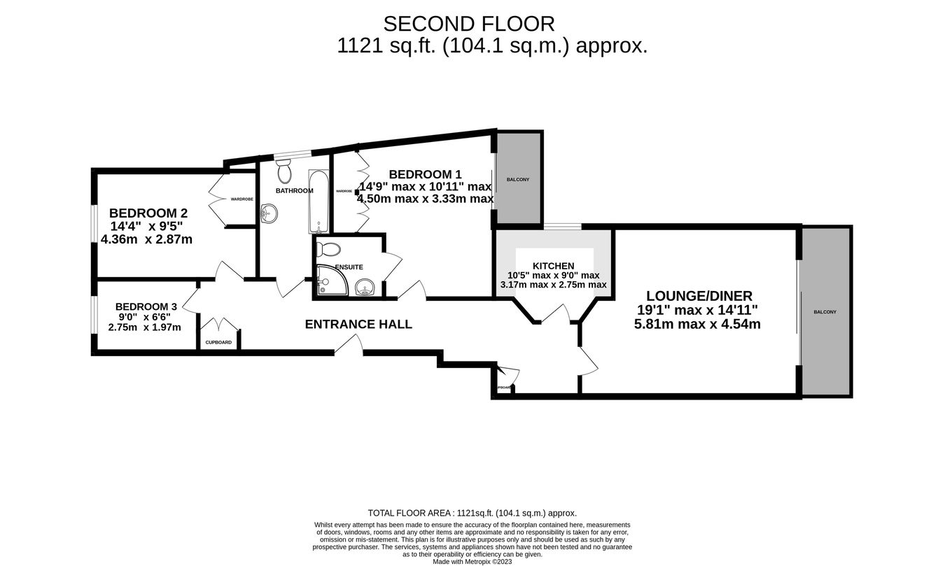 Flat 6, The View, 117 Alumhurst Road, Alum Chine floorplan
