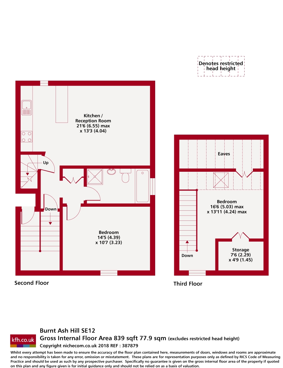 Flat 4, 110, Burnt Ash Hill, London floorplan