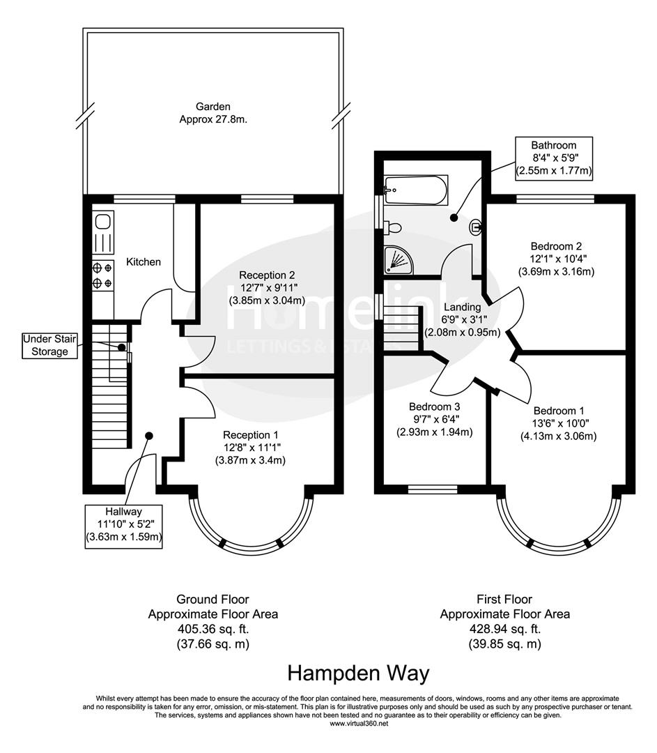 110, Hampden Way, Southgate floorplan