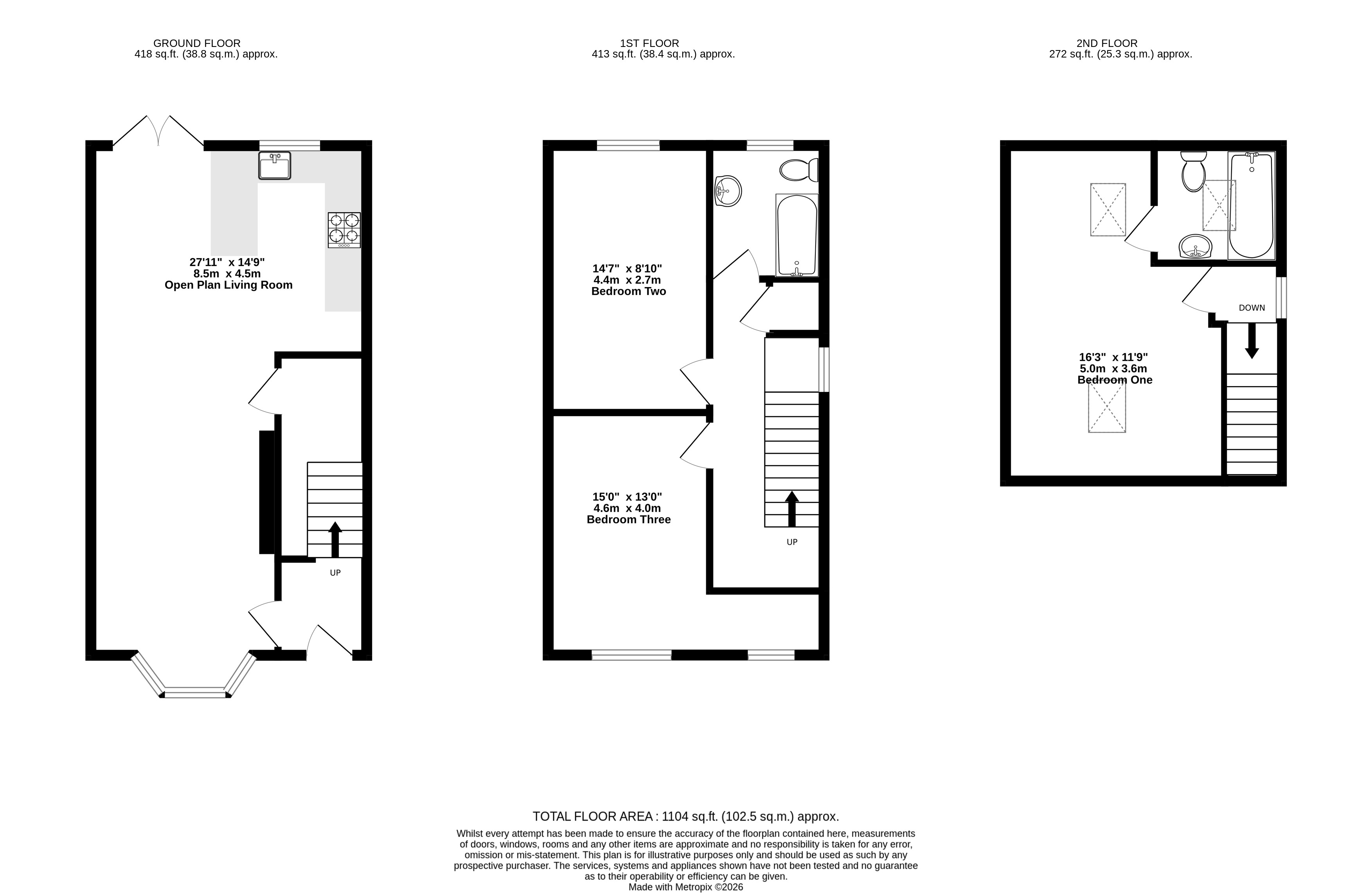 84, Upham Road, Swindon floorplan