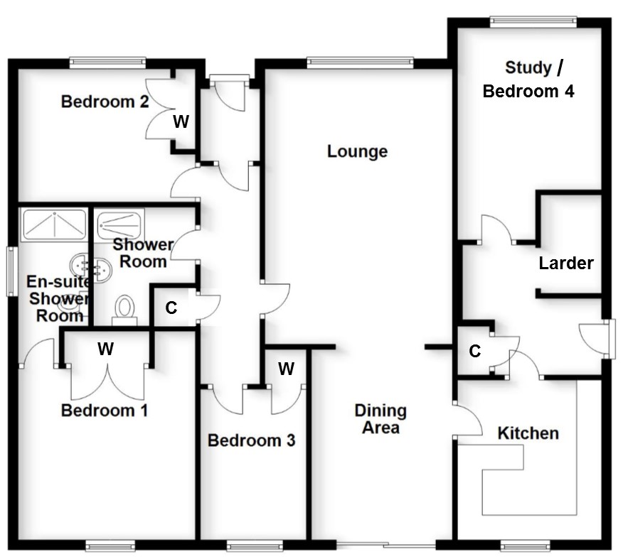 4 Bedrooms Detached bungalow for sale in Orchard Park, Crieff PH7