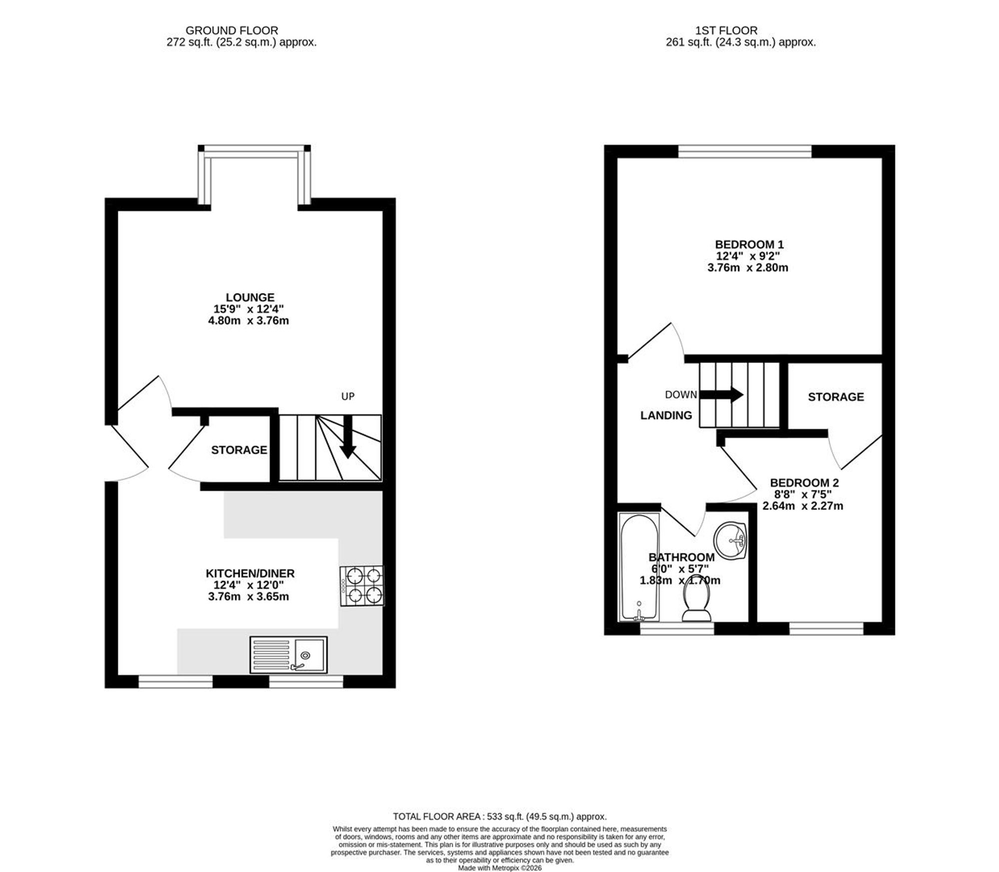 26 Craggon Drive, Chesterfield floorplan