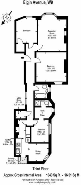 3 Bedrooms Flat to rent in Elgin Avenue, Maida Vale W9