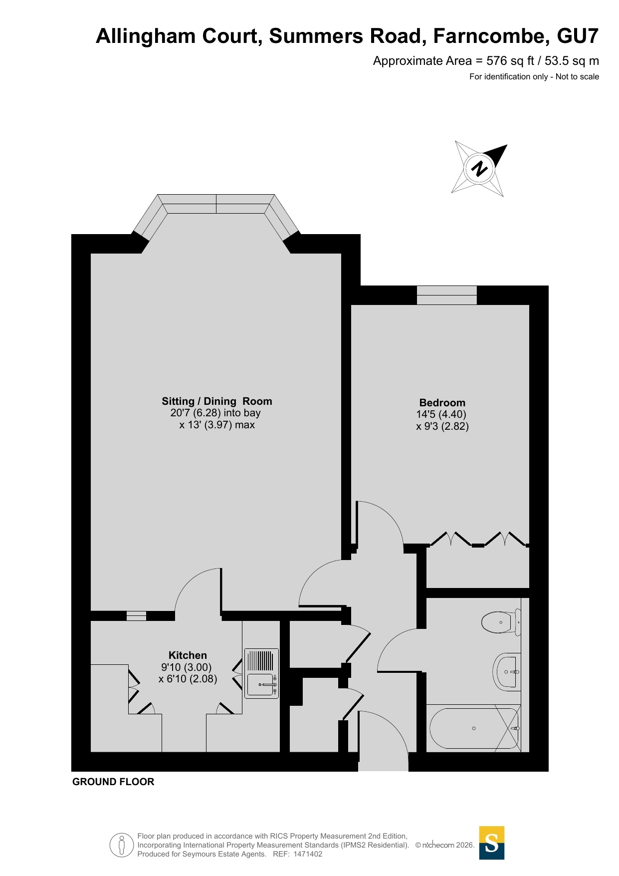 9, Allingham Court, Farncombe floorplan
