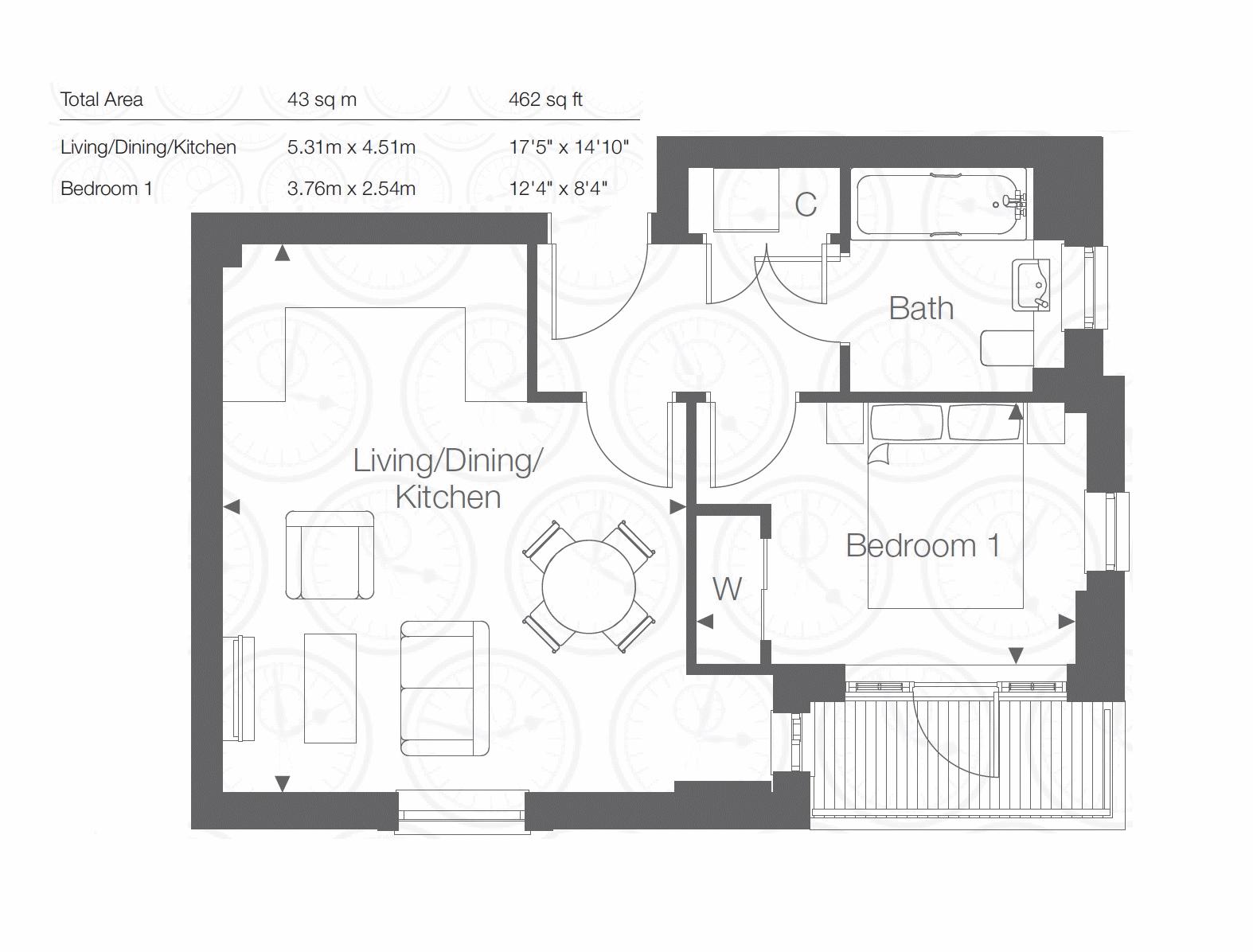 1 Bedrooms Flat to rent in Flambard Way, Godalming GU7