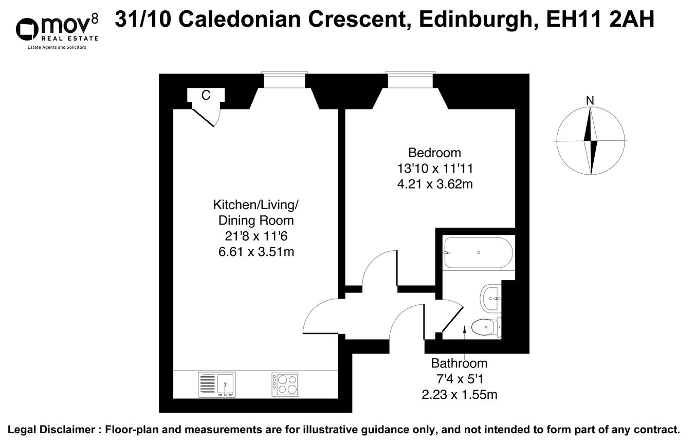 31/10, Caledonian Crescent, Edinburgh floorplan