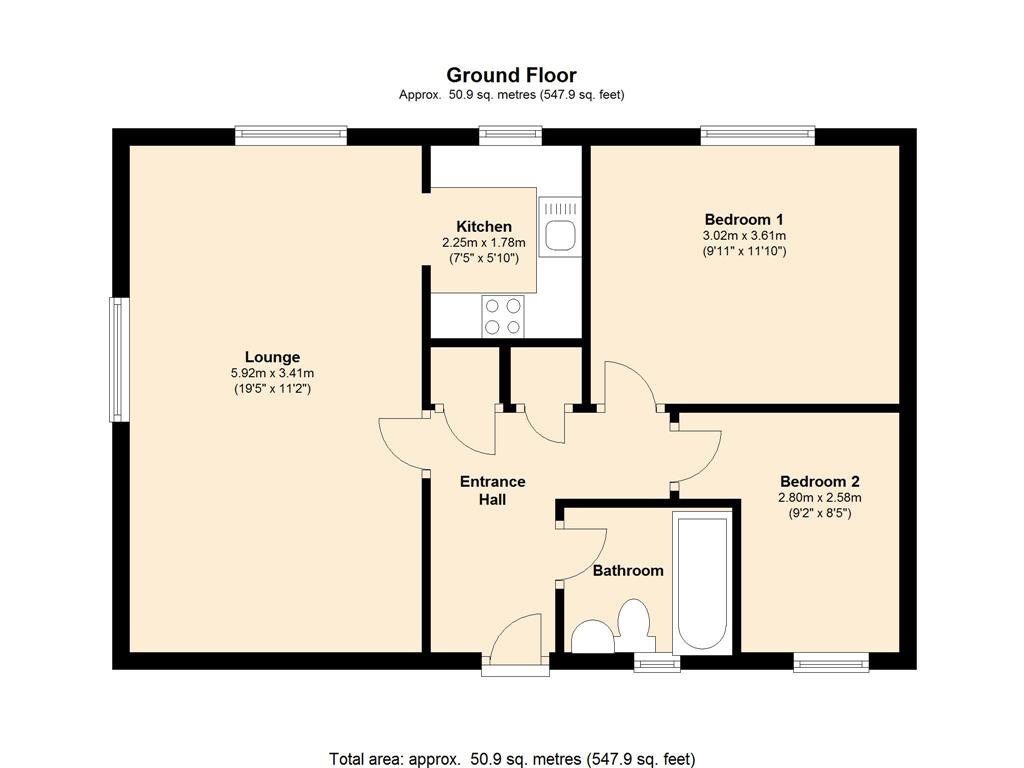 2 Bedrooms Flat to rent in Hakewill Way, Colchester CO4